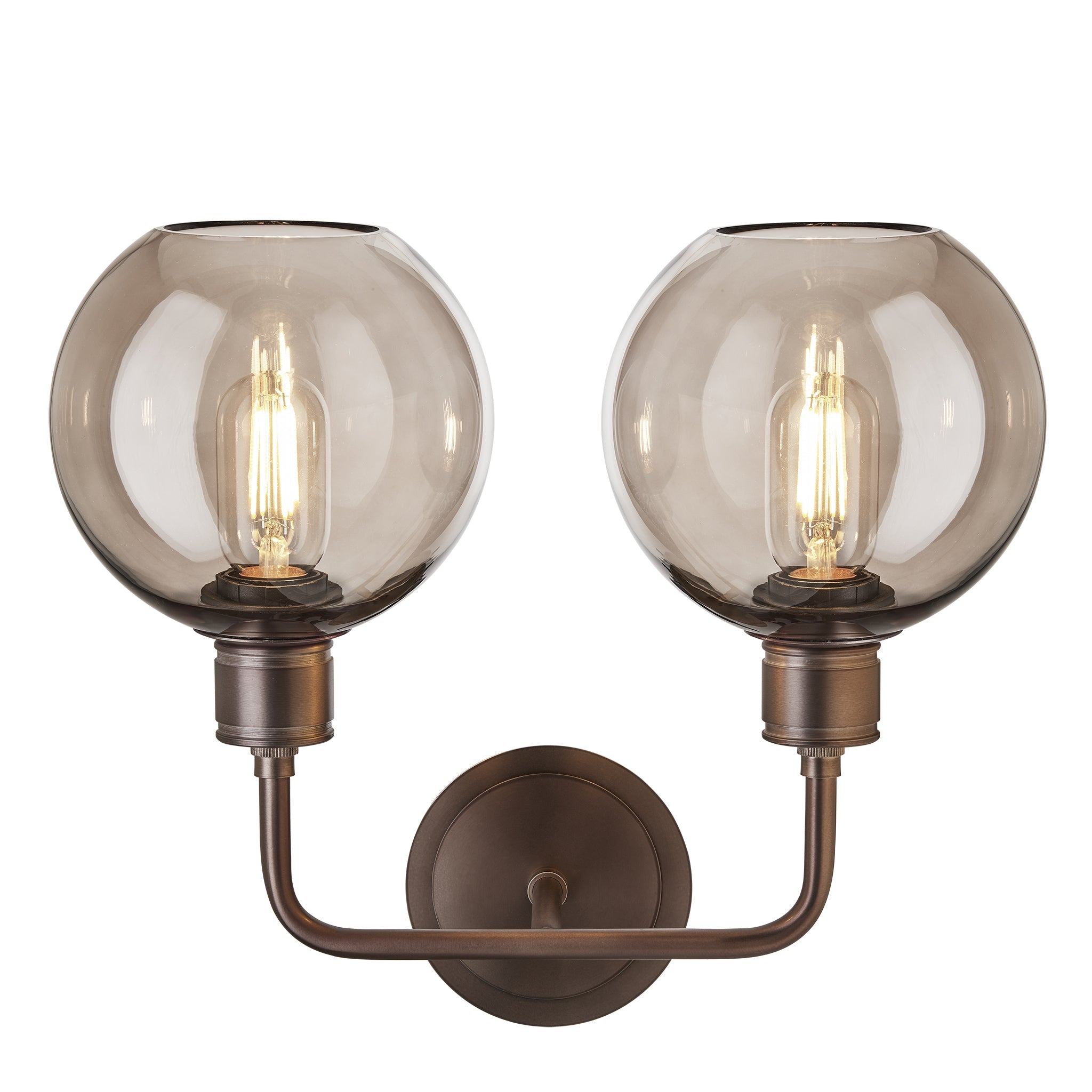 Albany Glass Globe Double Wall Light - 7 Inch