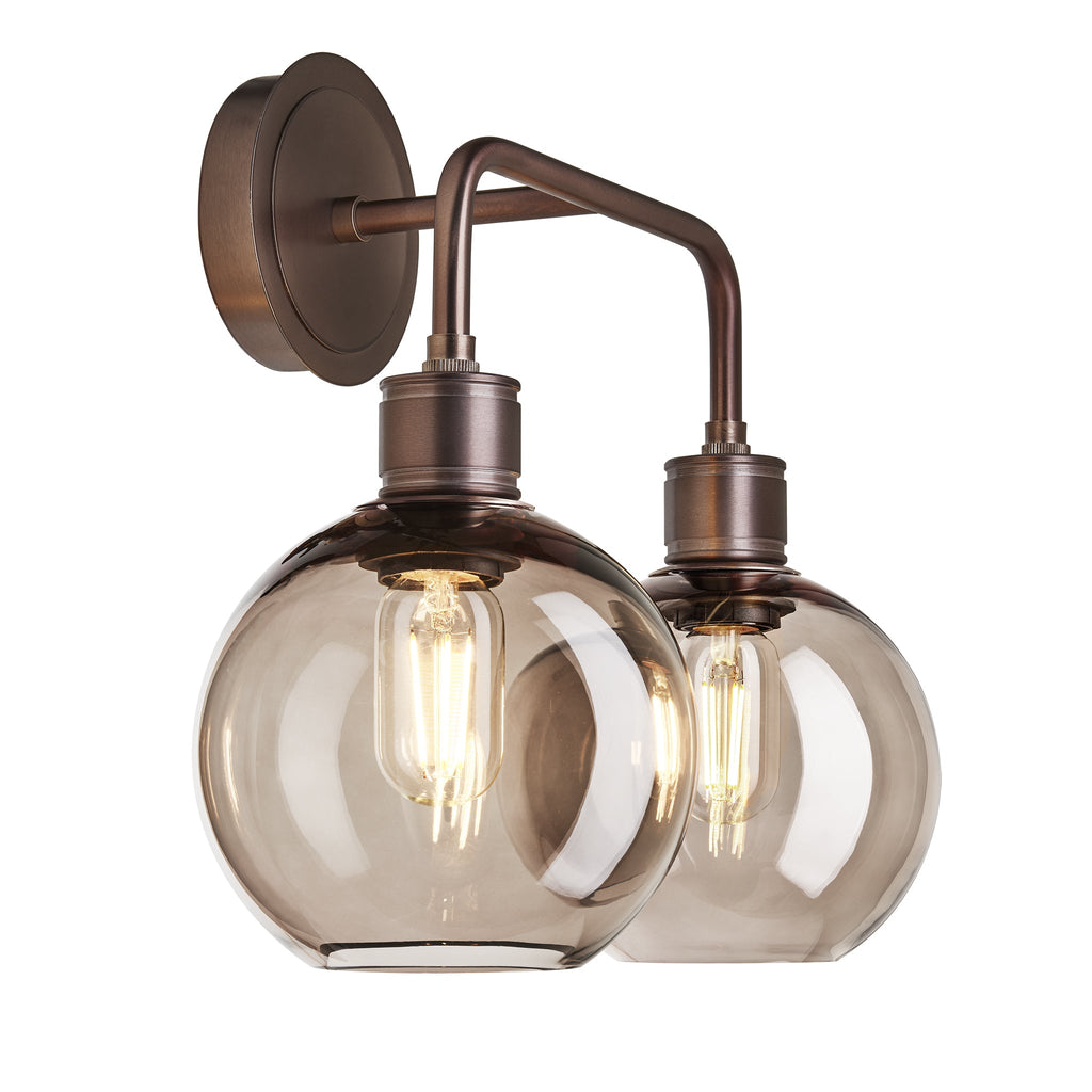 Albany Glass Globe Double Wall Light - 7 Inch