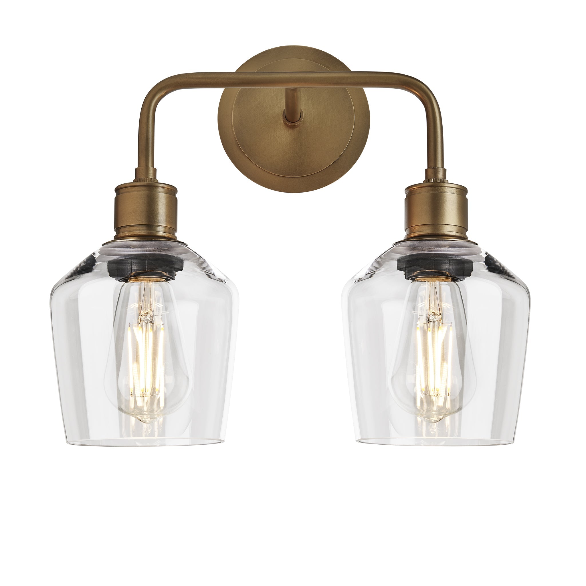 Albany Glass Schoolhouse Double Wall Light - 5.5 Inch