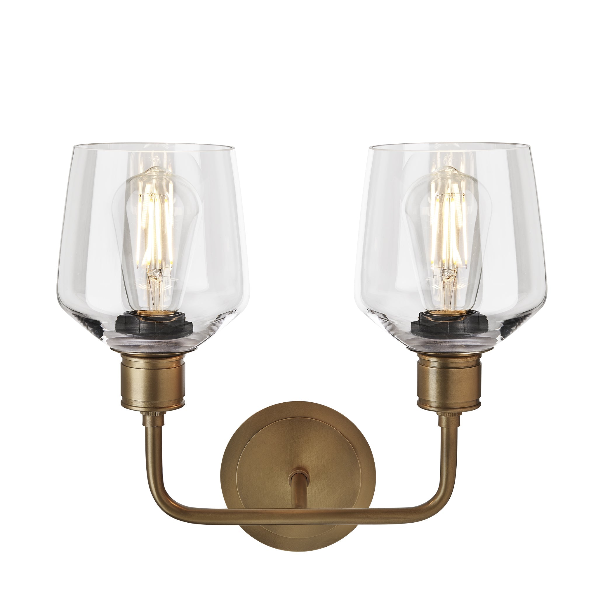 Albany Glass Schoolhouse Double Wall Light - 5.5 Inch