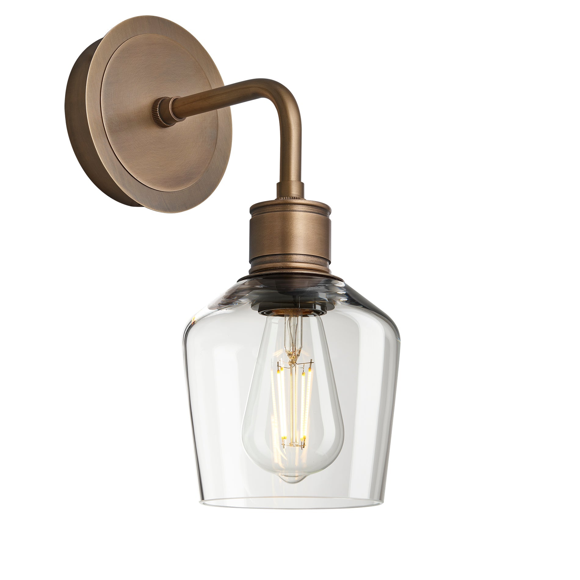 Albany Glass Schoolhouse Single Wall Light - 5.5 Inch