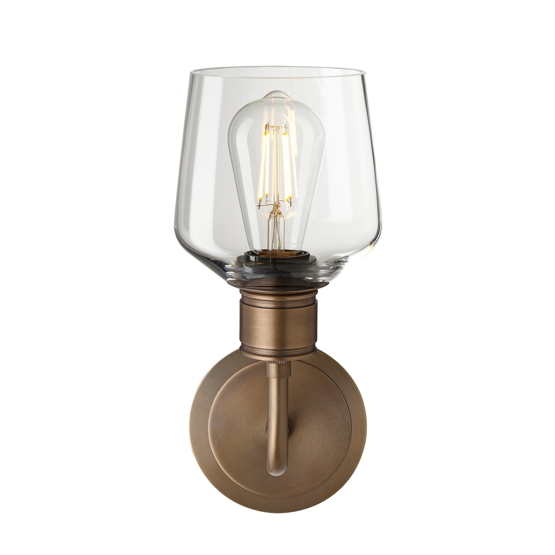 Albany Glass Schoolhouse Single Wall Light - 5.5 Inch