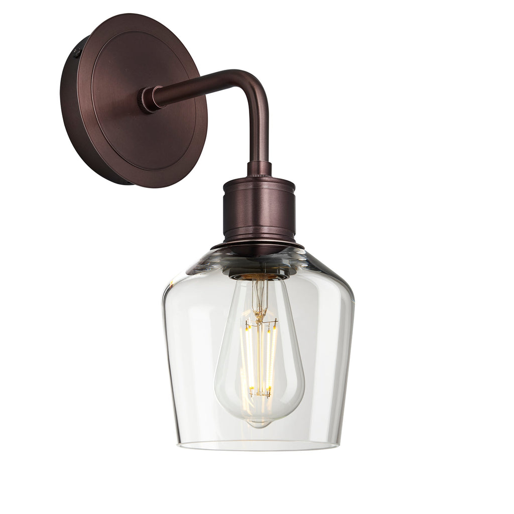 Albany Glass Schoolhouse Single Wall Light - 5.5 Inch