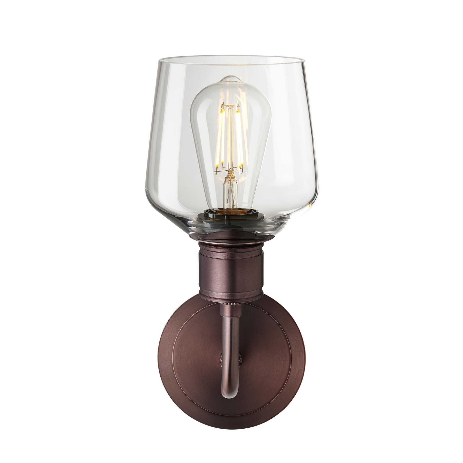 Albany Glass Schoolhouse Single Wall Light - 5.5 Inch