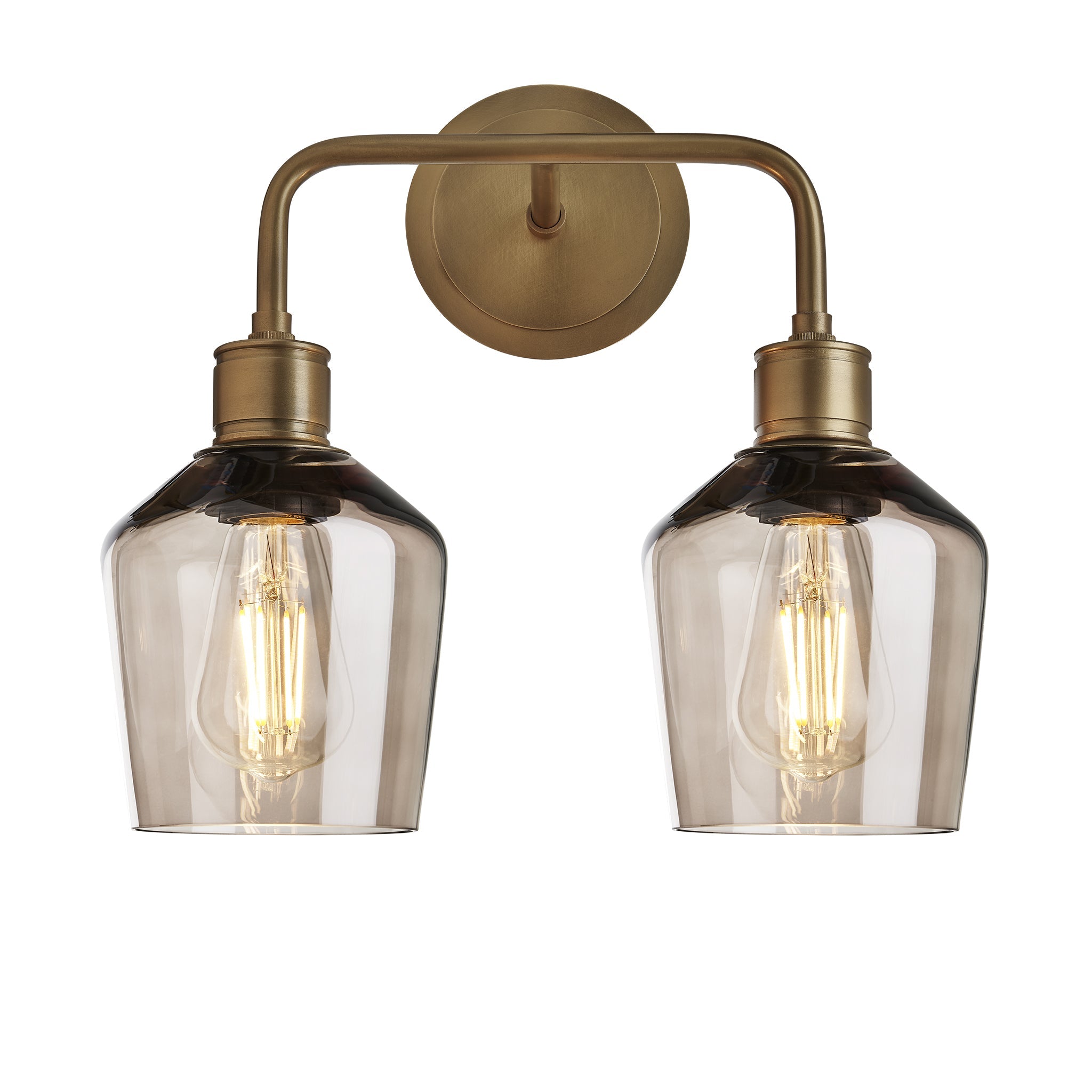 Albany Glass Schoolhouse Double Wall Light - 5.5 Inch