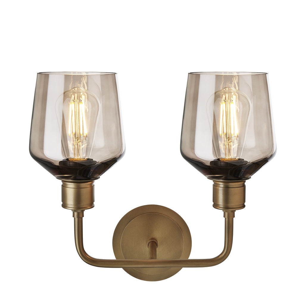 Albany Glass Schoolhouse Double Wall Light - 5.5 Inch