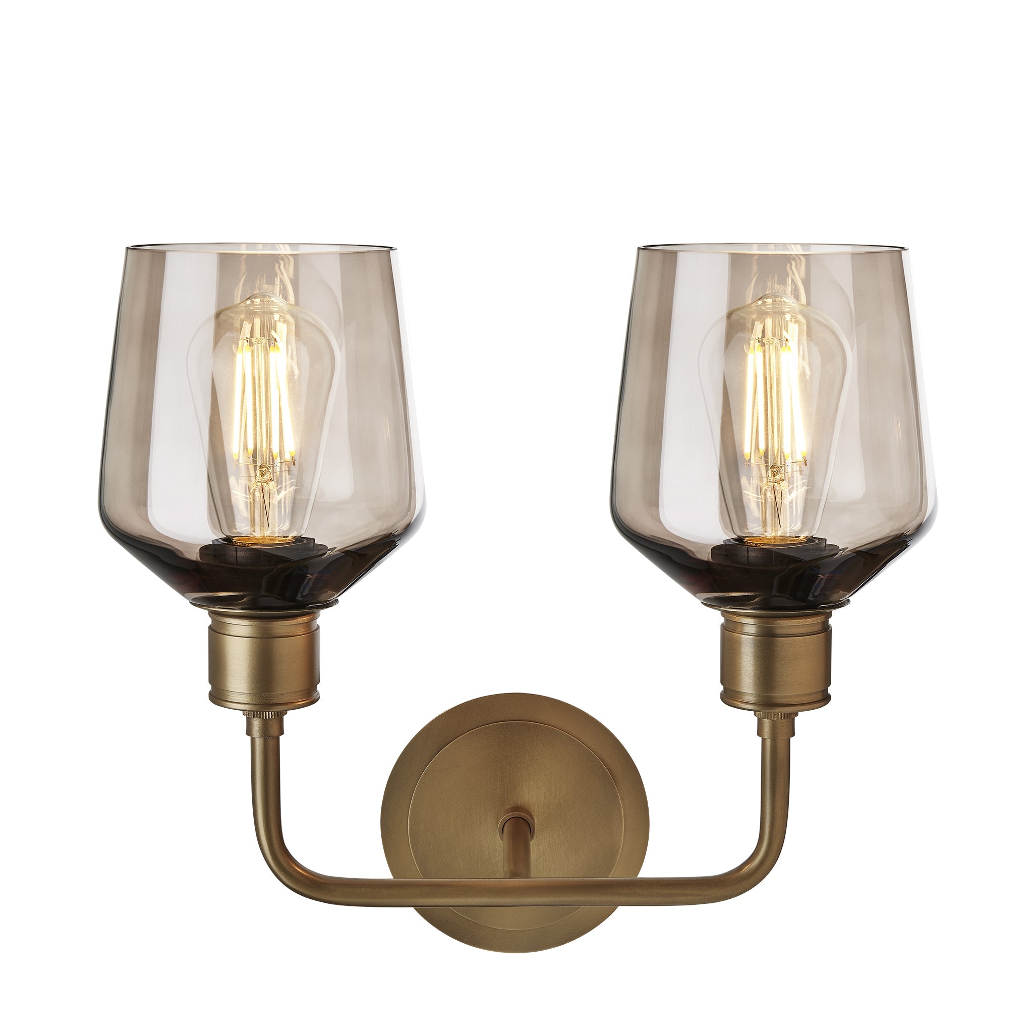 Albany Glass Schoolhouse Double Wall Light - 5.5 Inch