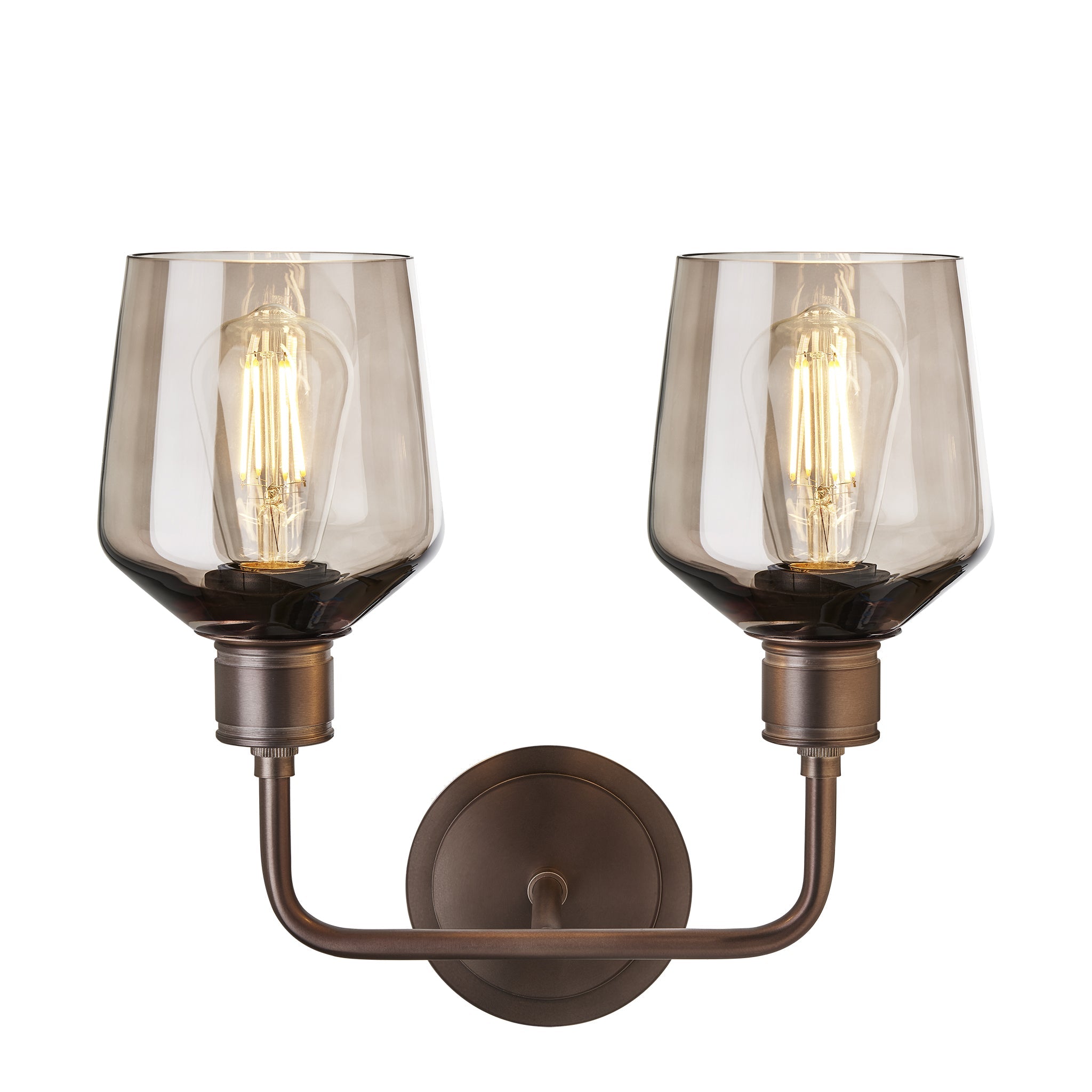 Albany Glass Schoolhouse Double Wall Light - 5.5 Inch