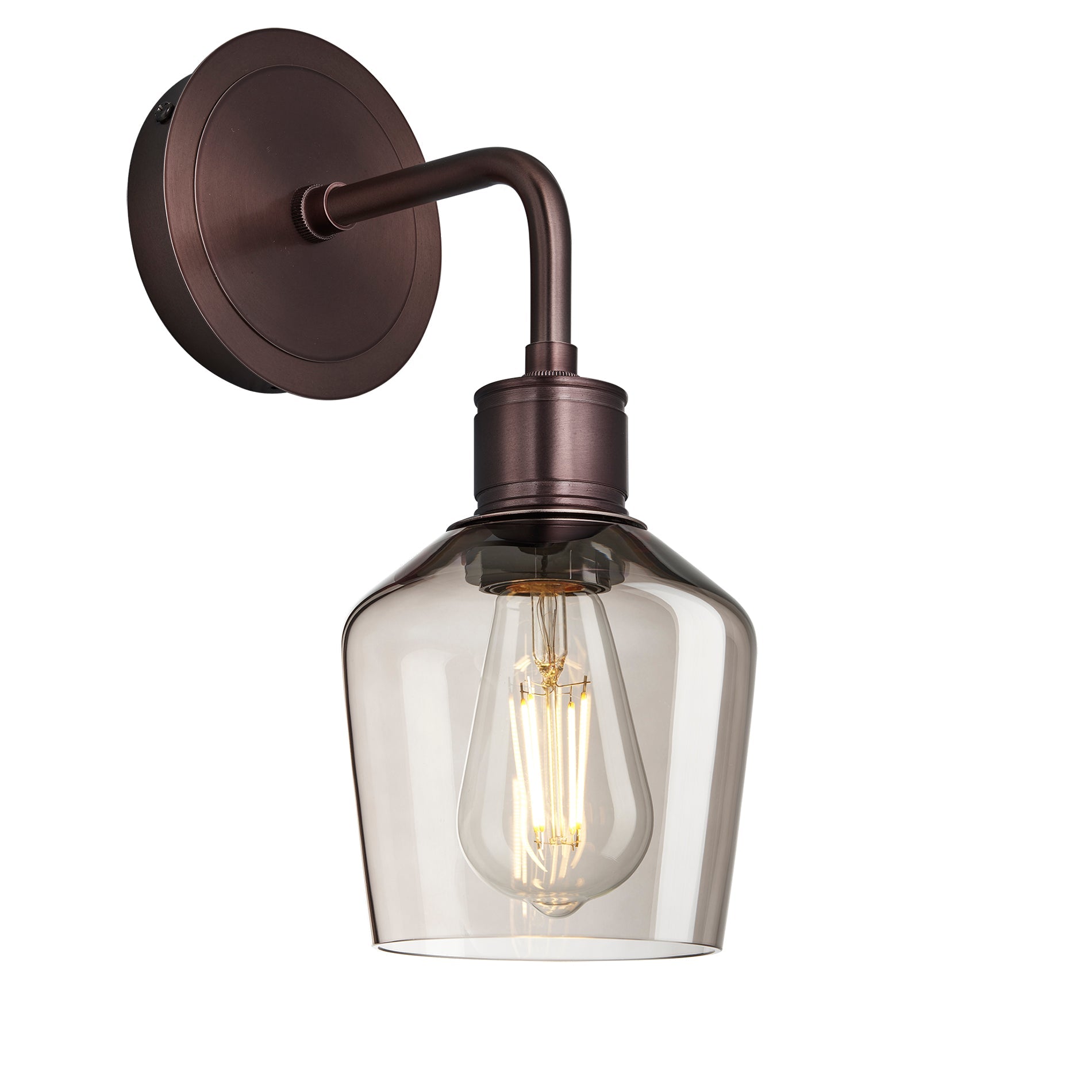Albany Glass Schoolhouse Single Wall Light - 5.5 Inch