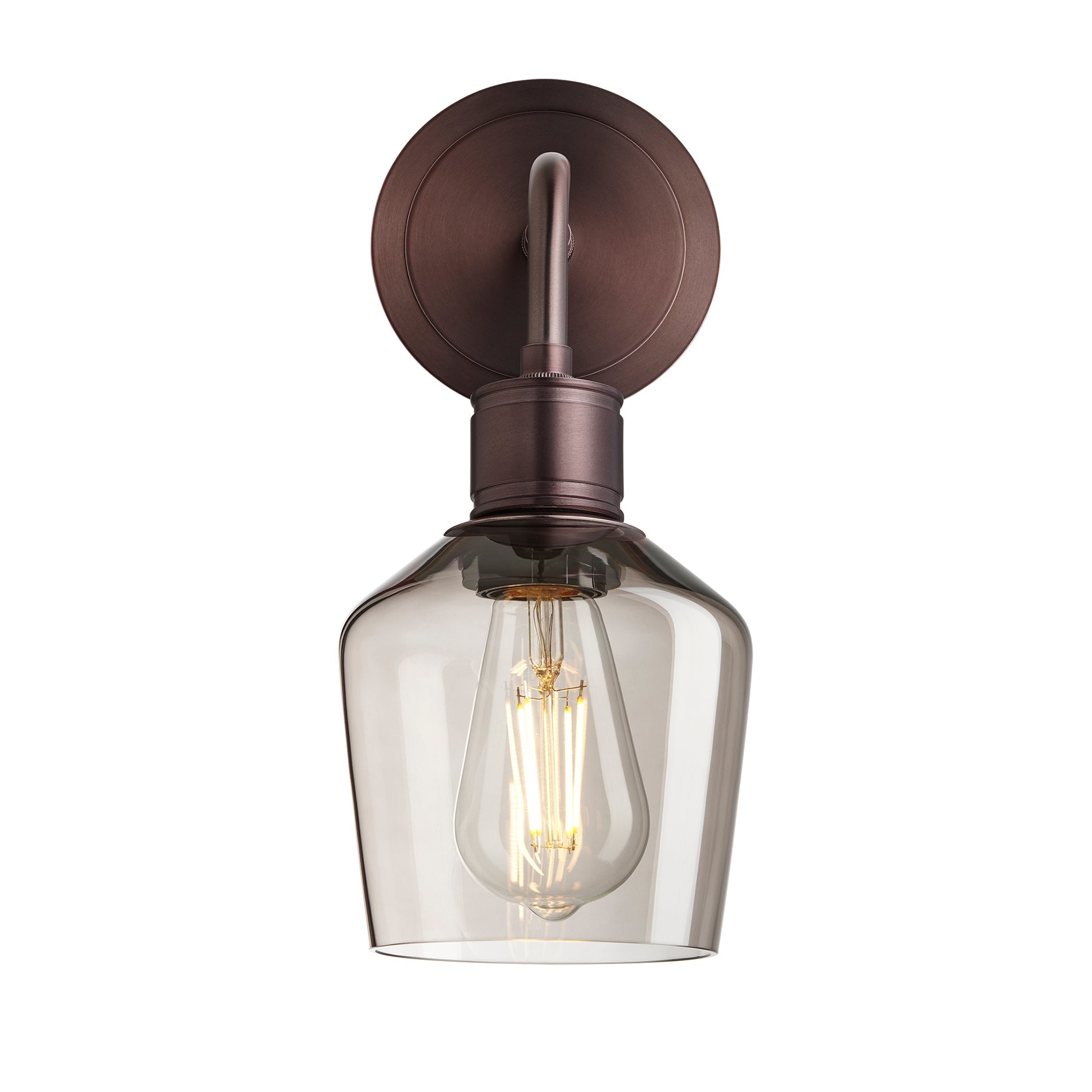 Albany Glass Schoolhouse Single Wall Light - 5.5 Inch