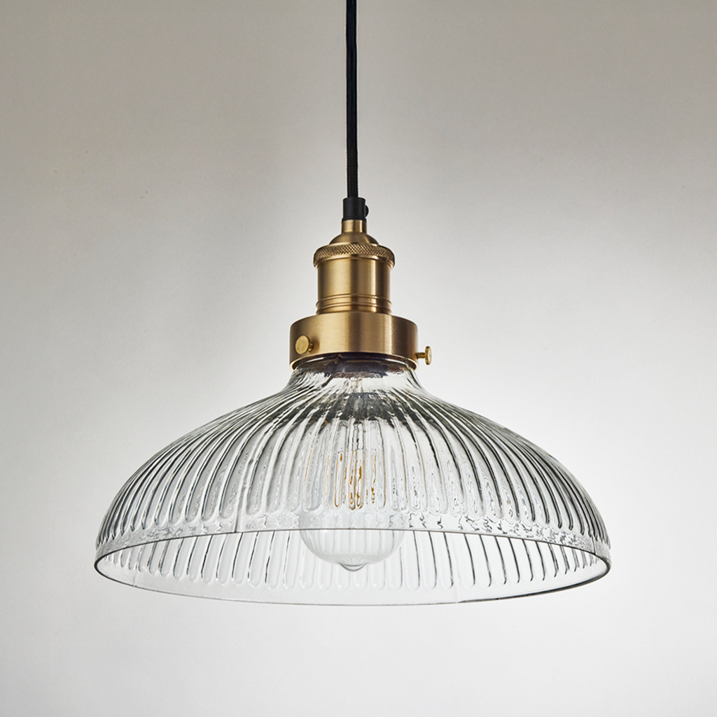Brooklyn Glass Dome Pendant Light - 12 Inch