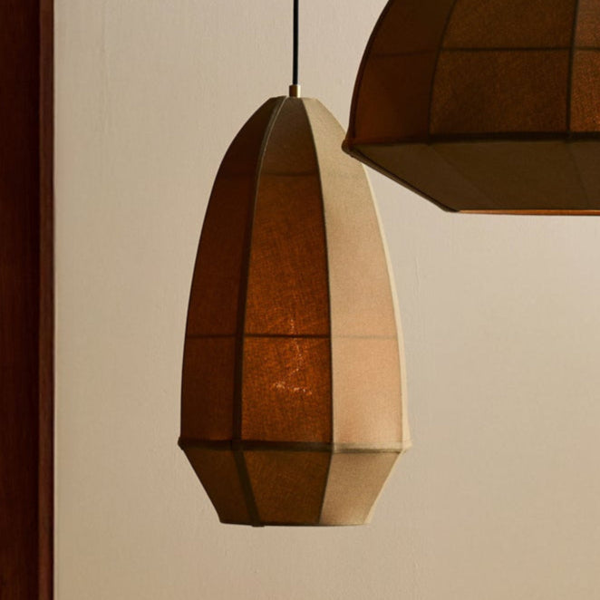 Burnham Fabric Drop Pendant Light- 11  Inch - Olive Green