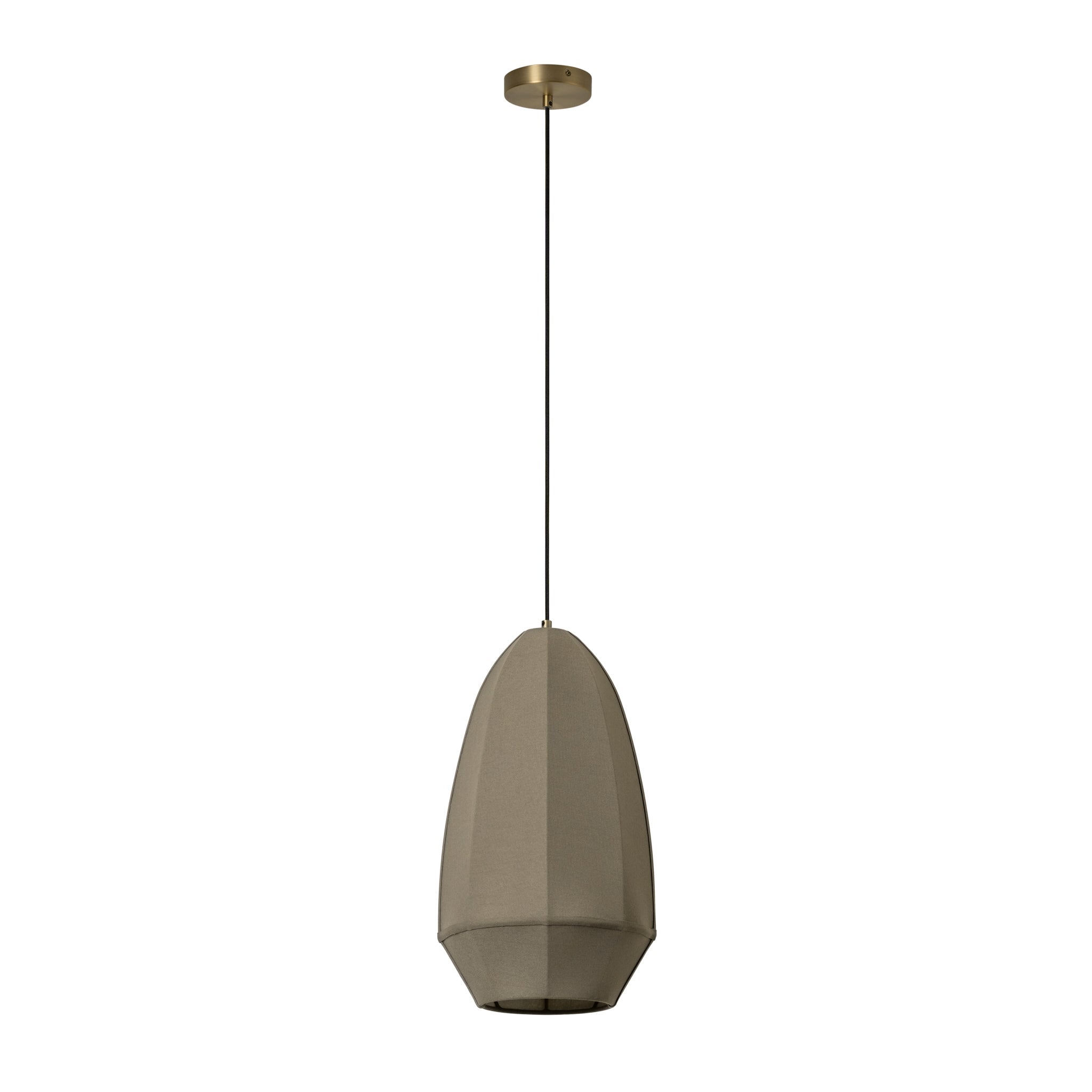 Burnham Fabric Drop Pendant Light- 11  Inch - Olive Green