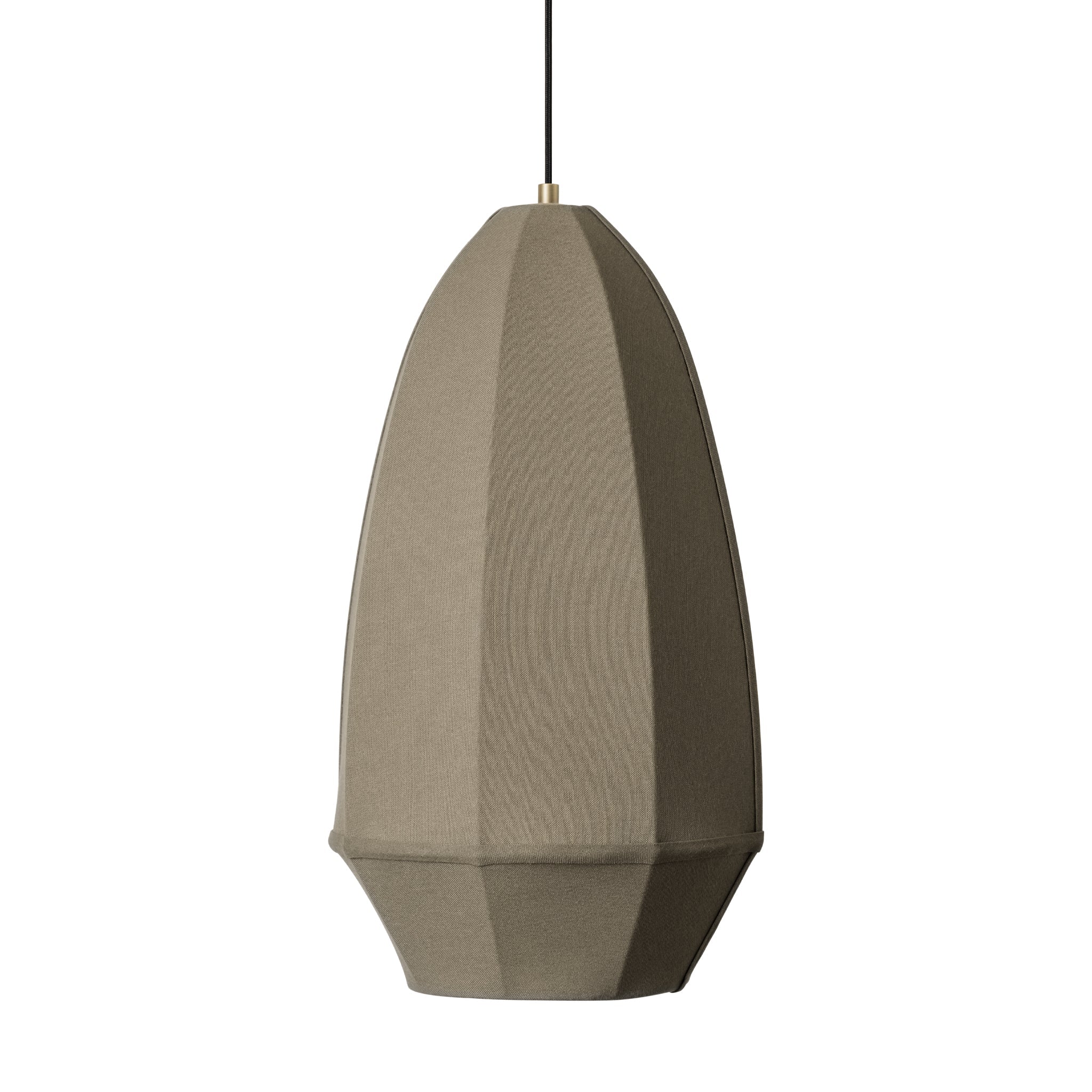 Burnham Fabric Drop Pendant Light- 11  Inch - Olive Green