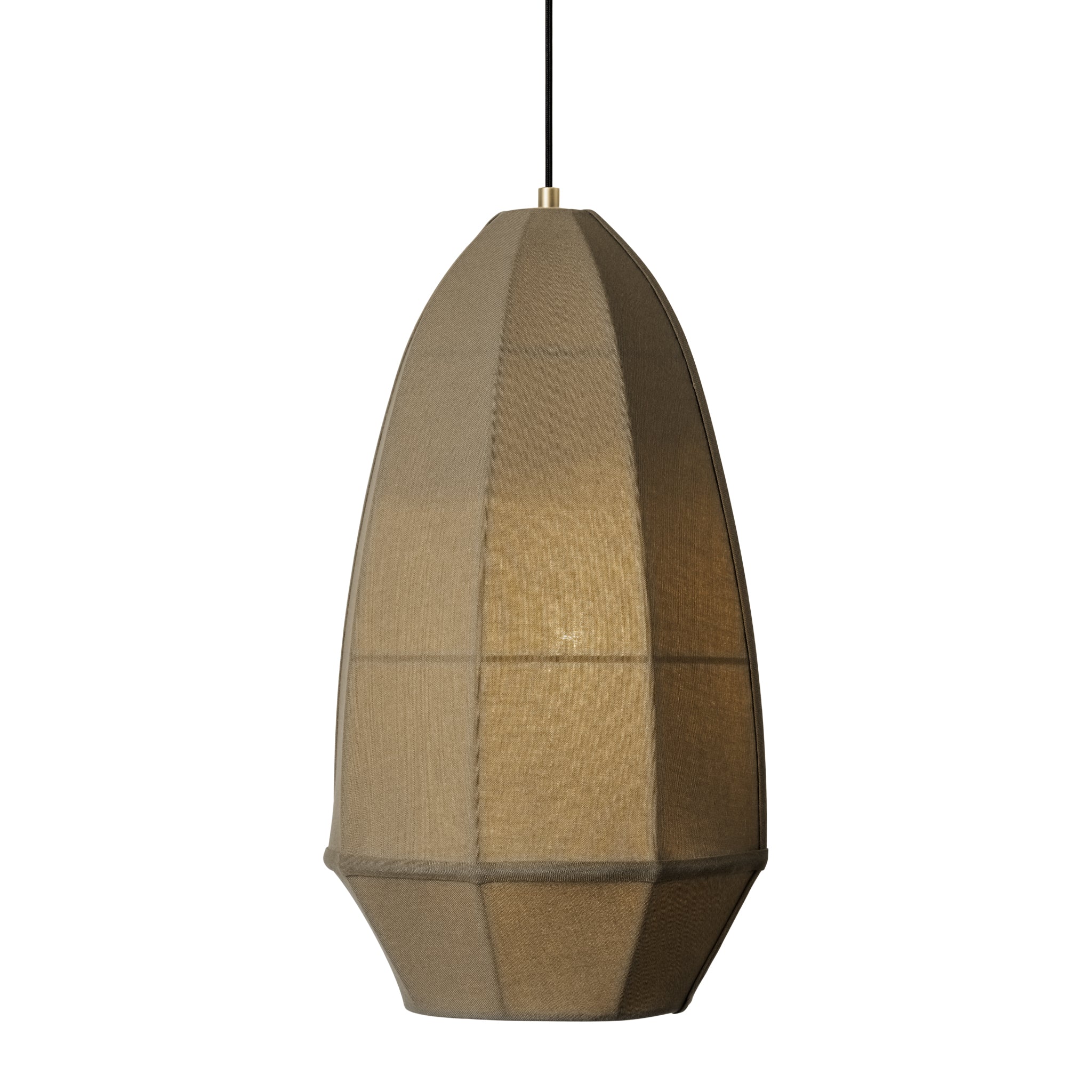 Burnham Fabric Drop Pendant Light- 11  Inch - Olive Green