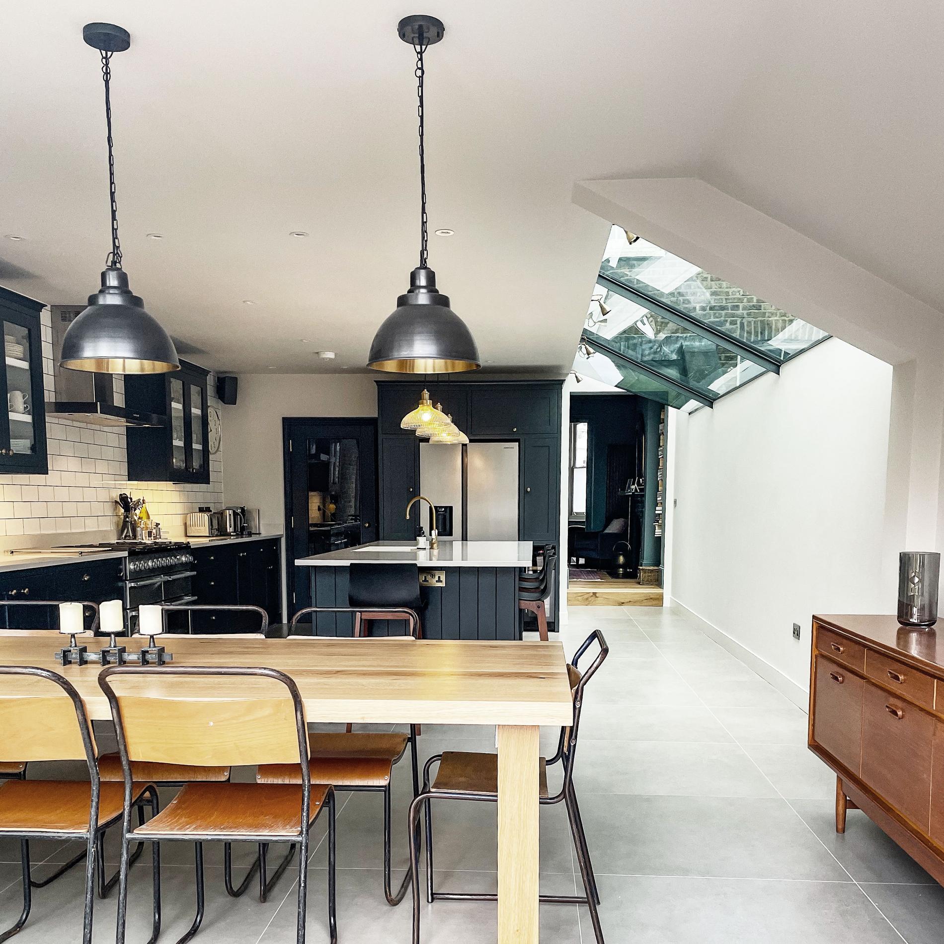Brooklyn Dome Pendant Light - 13 Inch - Chain Holder