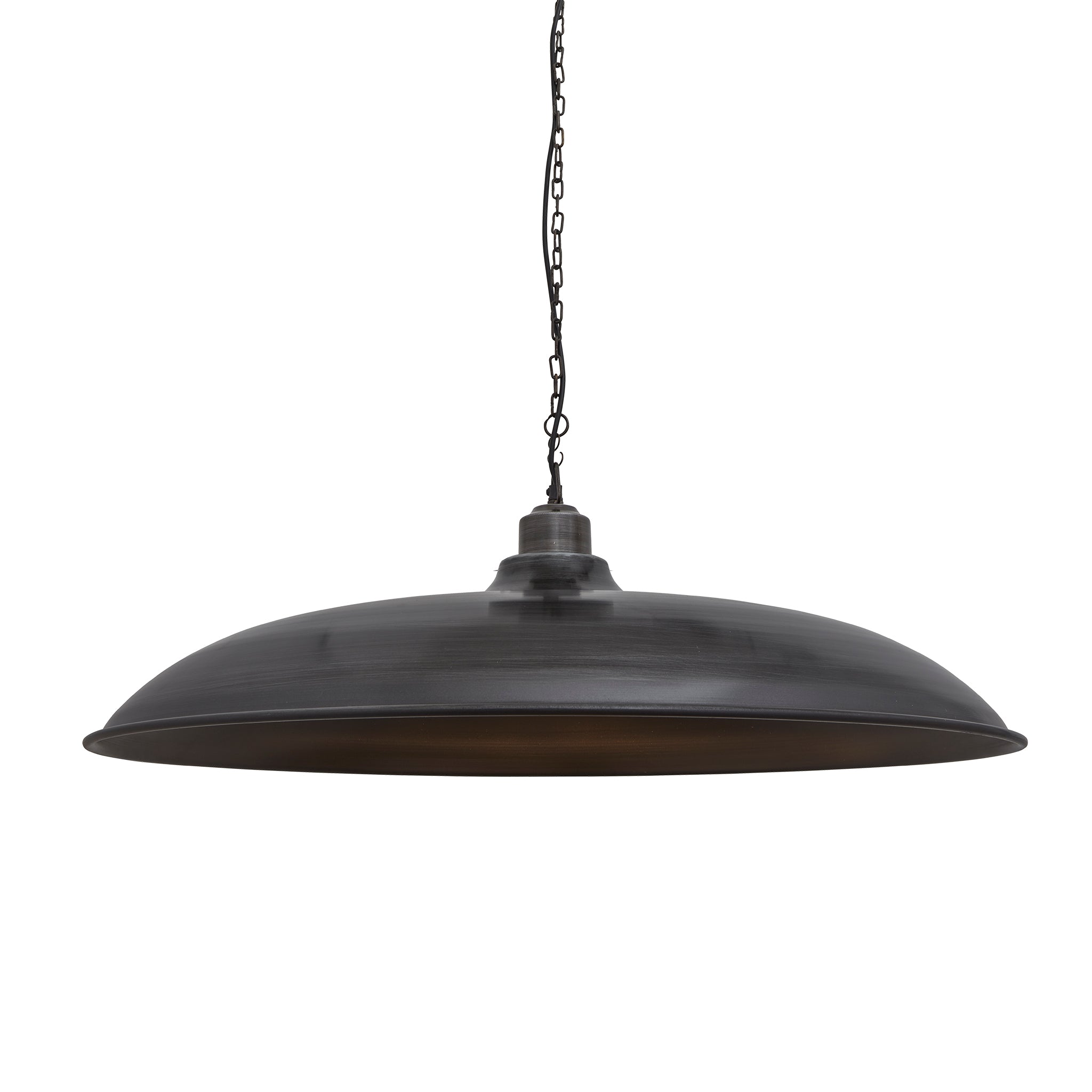Brooklyn Giant Bowl Pendant - 24 Inch - Pewter