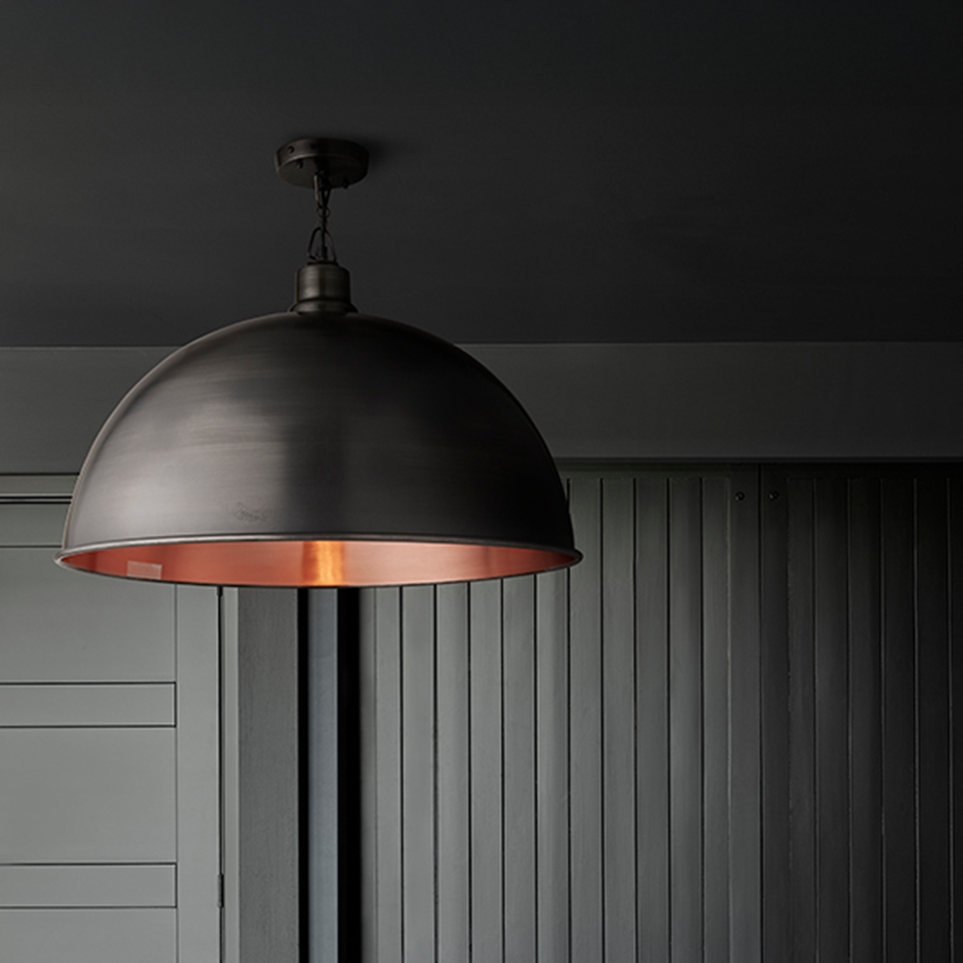 Brooklyn Giant Dome Pendant - 24 Inch - Chain Holder