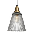 Brooklyn Glass Funnel Pendant Light - 8 Inch - Clear