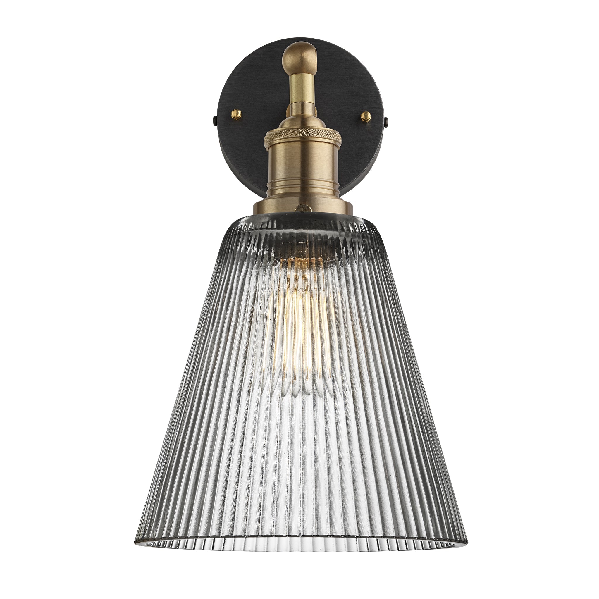 Brooklyn Glass Funnel Wall Light - 8 Inch - Clear