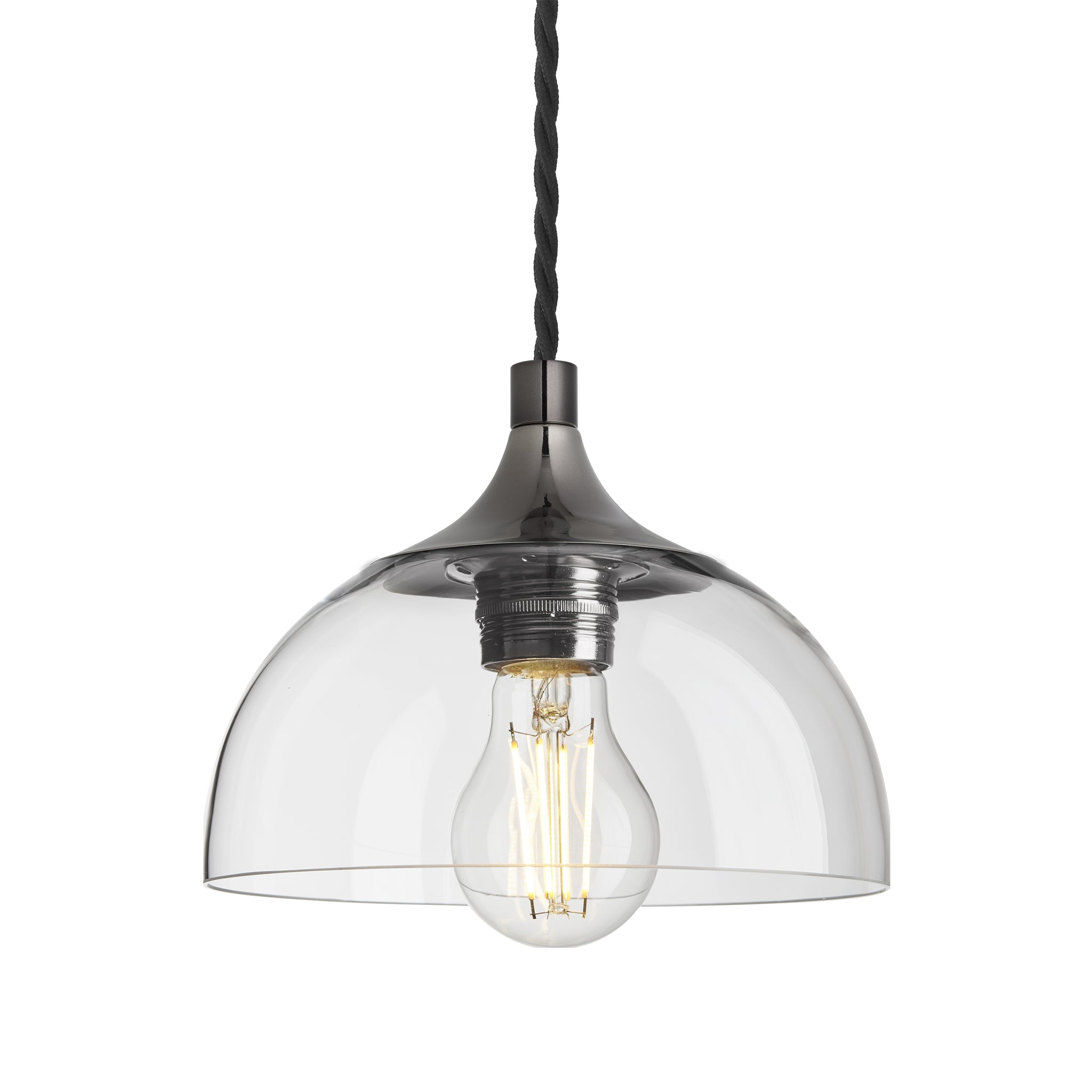 Chelsea Glass Dome Pendant - 8 Inch