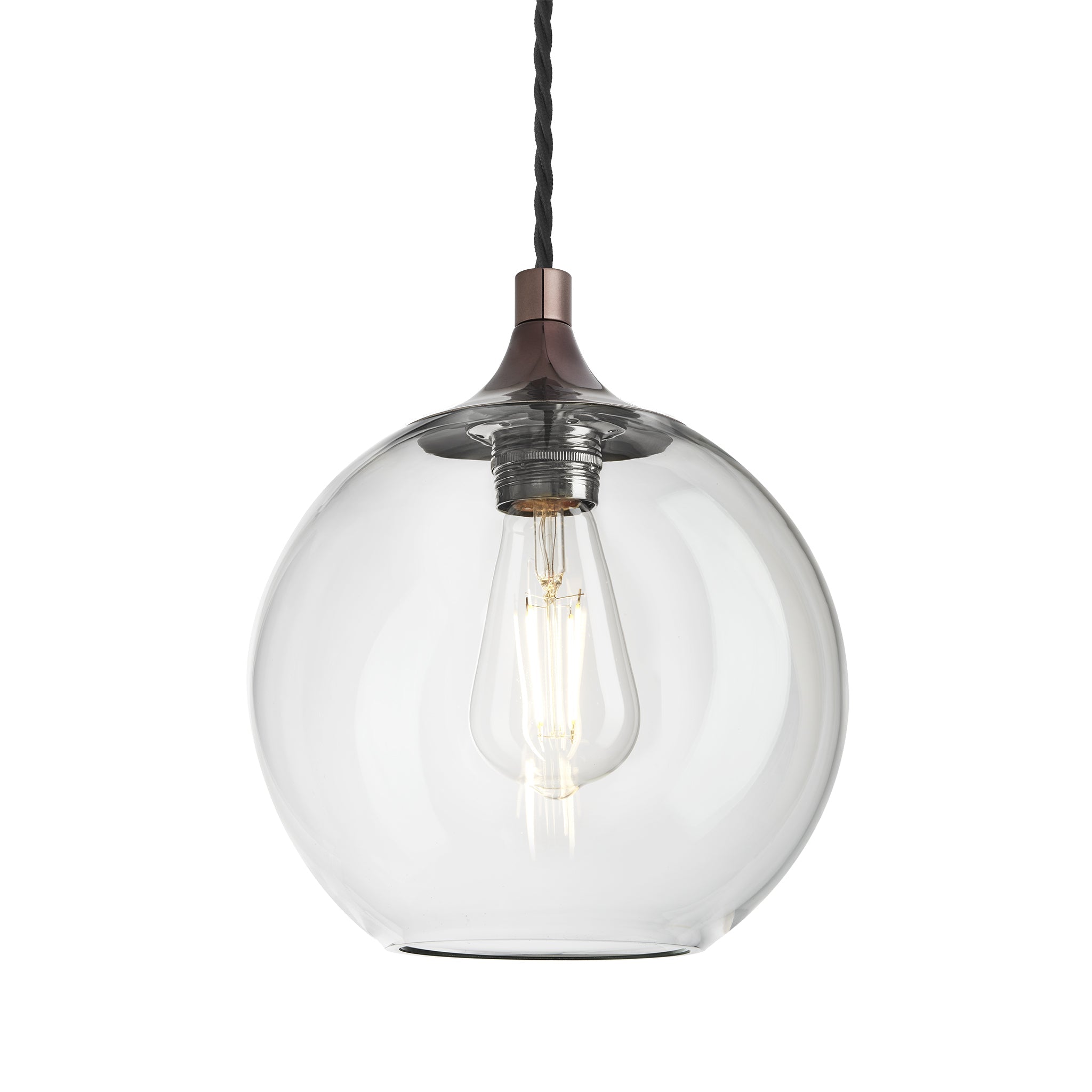 Chelsea Glass Globe Pendant - 7 Inch