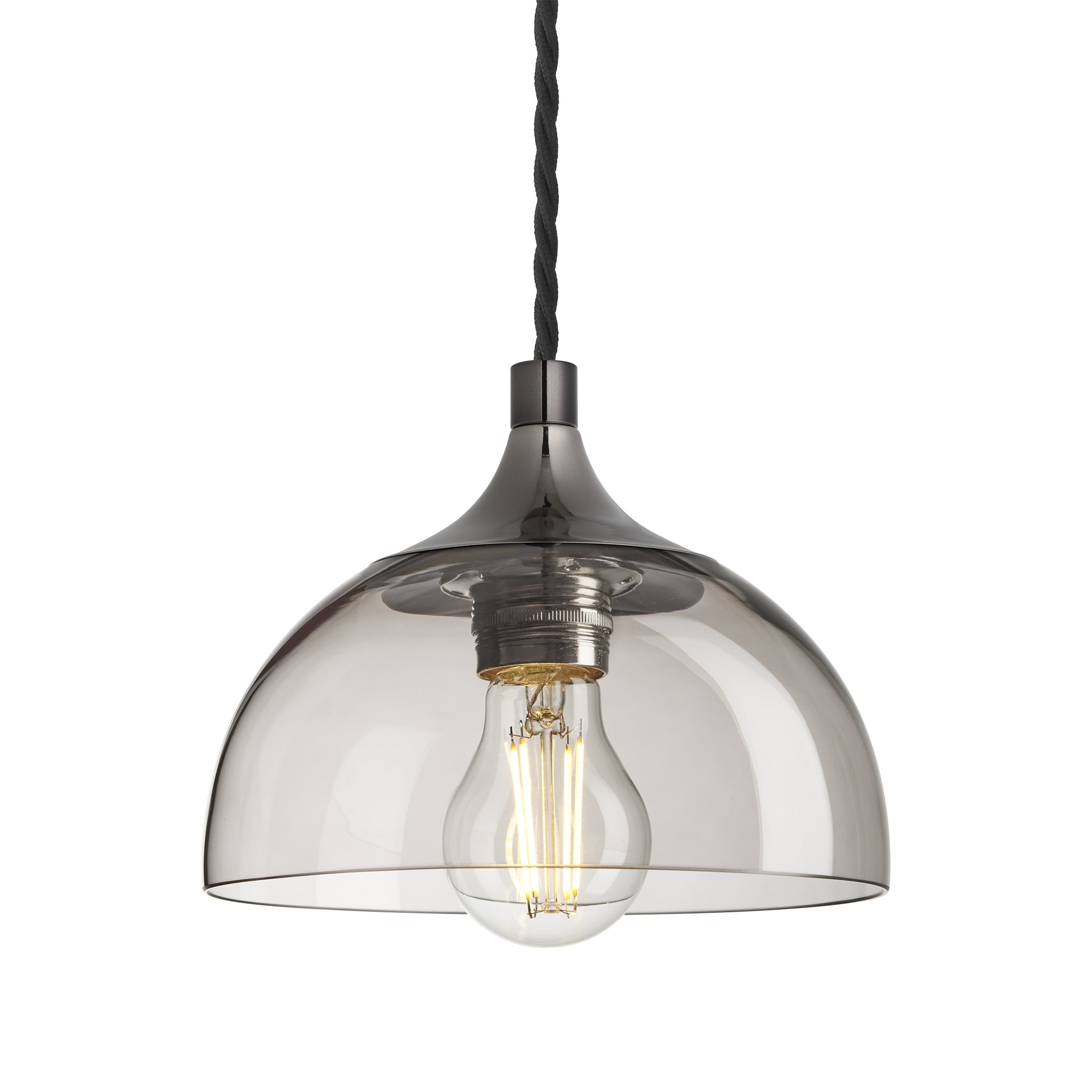 Chelsea Glass Dome Pendant - 8 Inch
