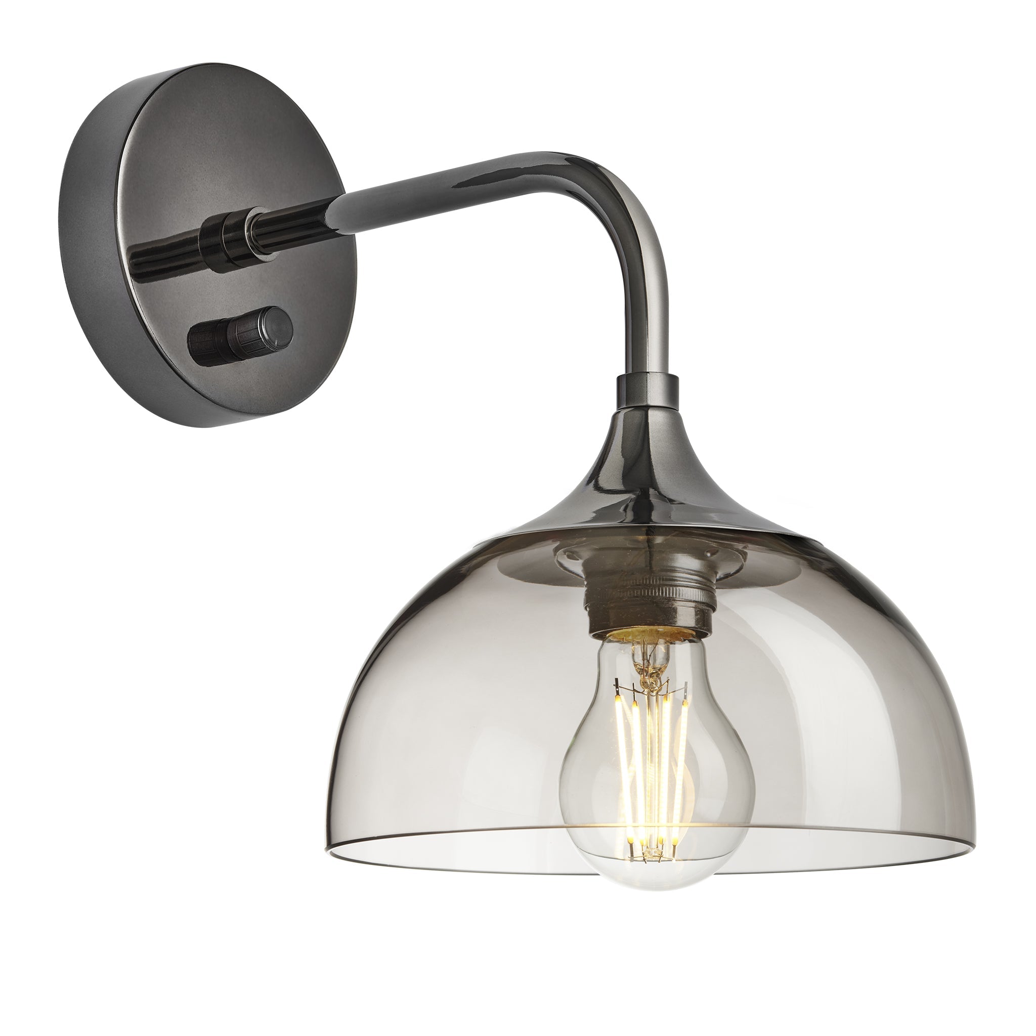 Chelsea Glass Dome Wall Light - 8 Inch
