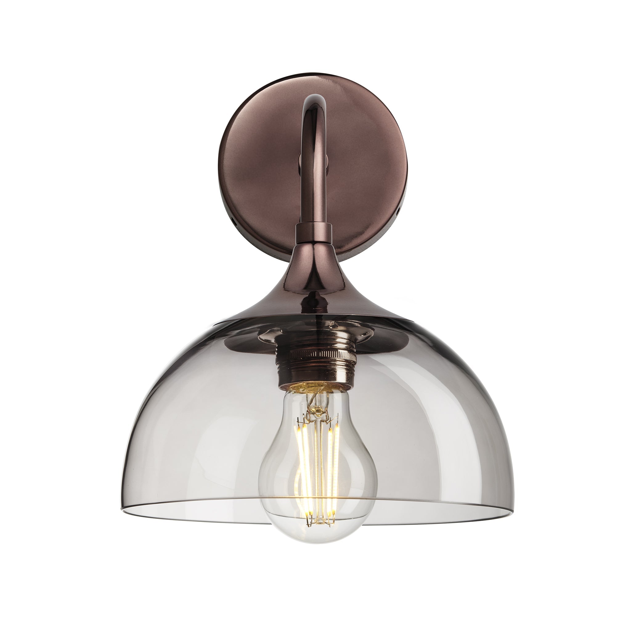 Chelsea Glass Dome Wall Light - 8 Inch