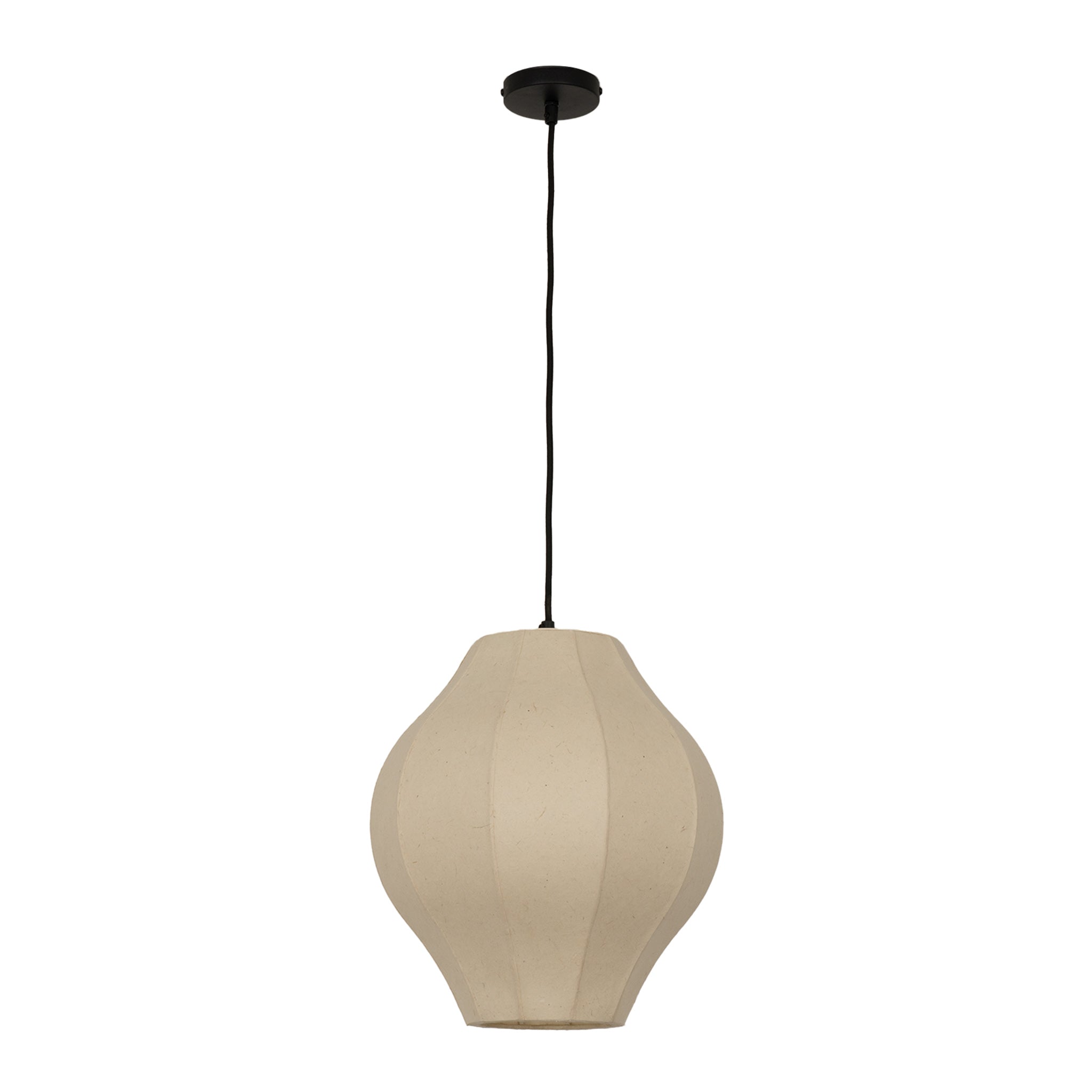 Chepstow Lantern Paper Pendant Light - Ivory