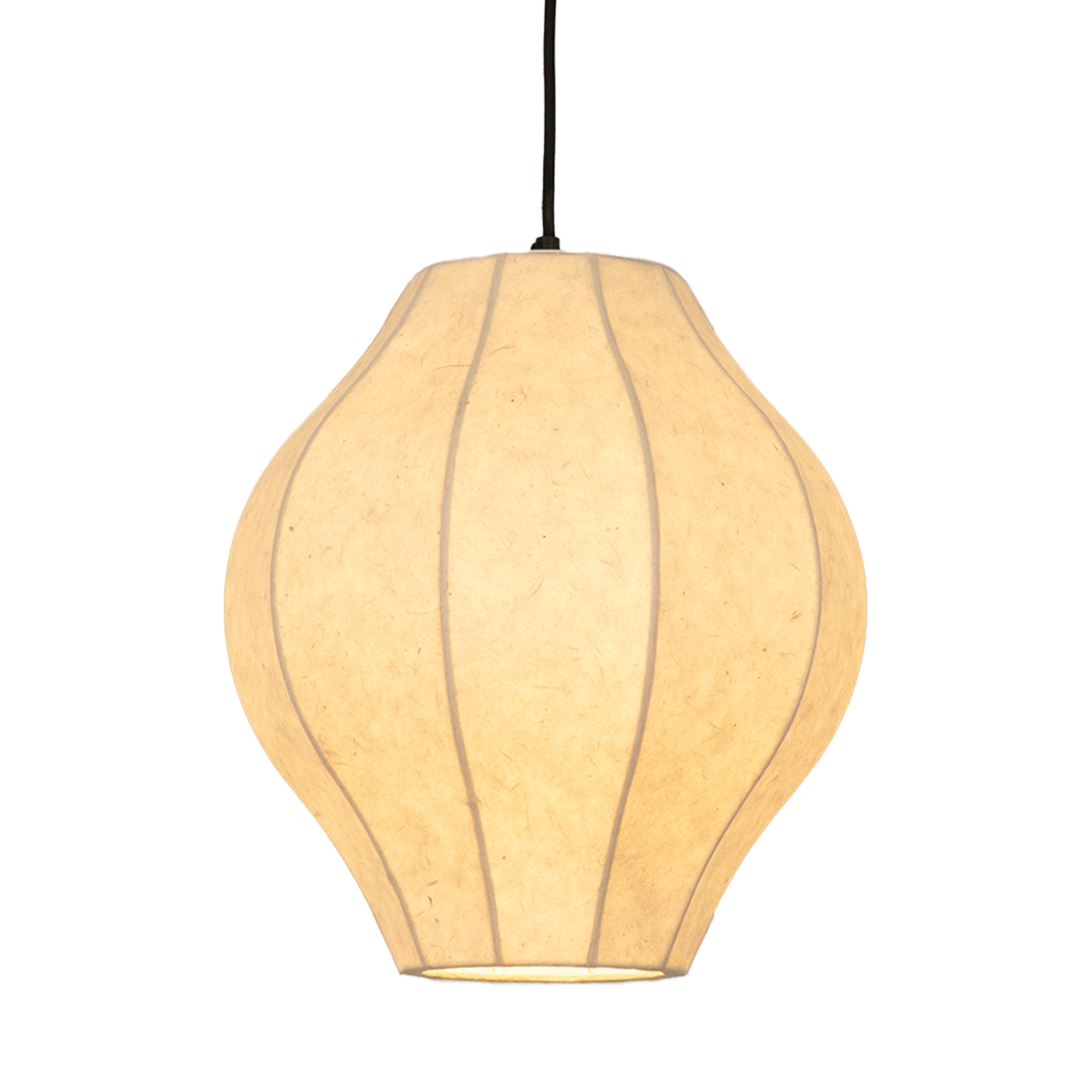 Chepstow Lantern Paper Pendant Light - Ivory