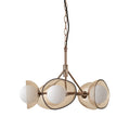 Dulwich Glass Layered Chandelier Light - 20 Inch - Mocha - Bronze