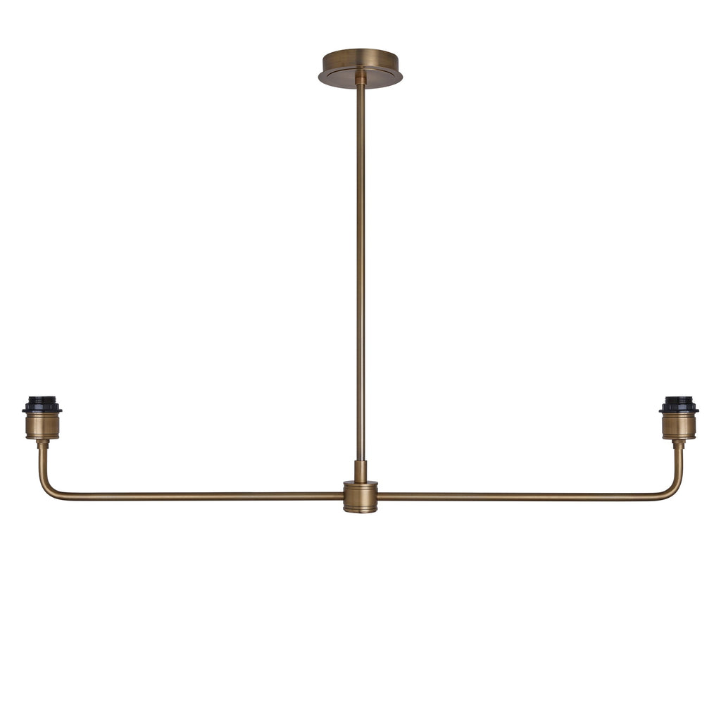 Albany Double Pendant Light - Natural Cotton Shades