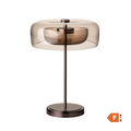 Selby Layered Glass Round Table Lamp - Mocha - Bronze