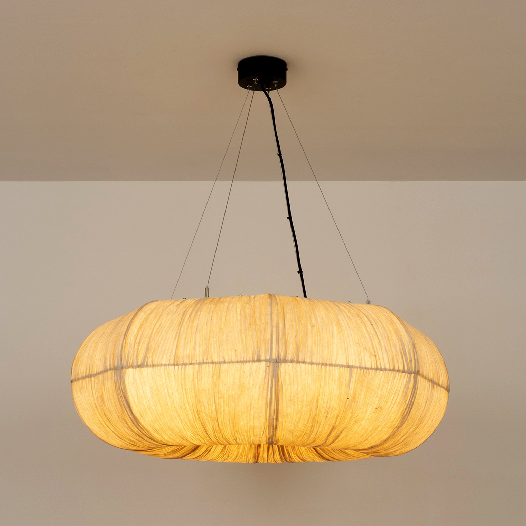 Epping Ring Paper Pendant Light - Ivory