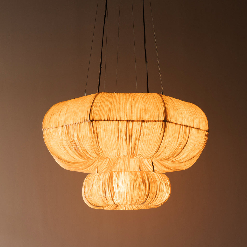 Epping Ring Paper Pendant Light - Ivory