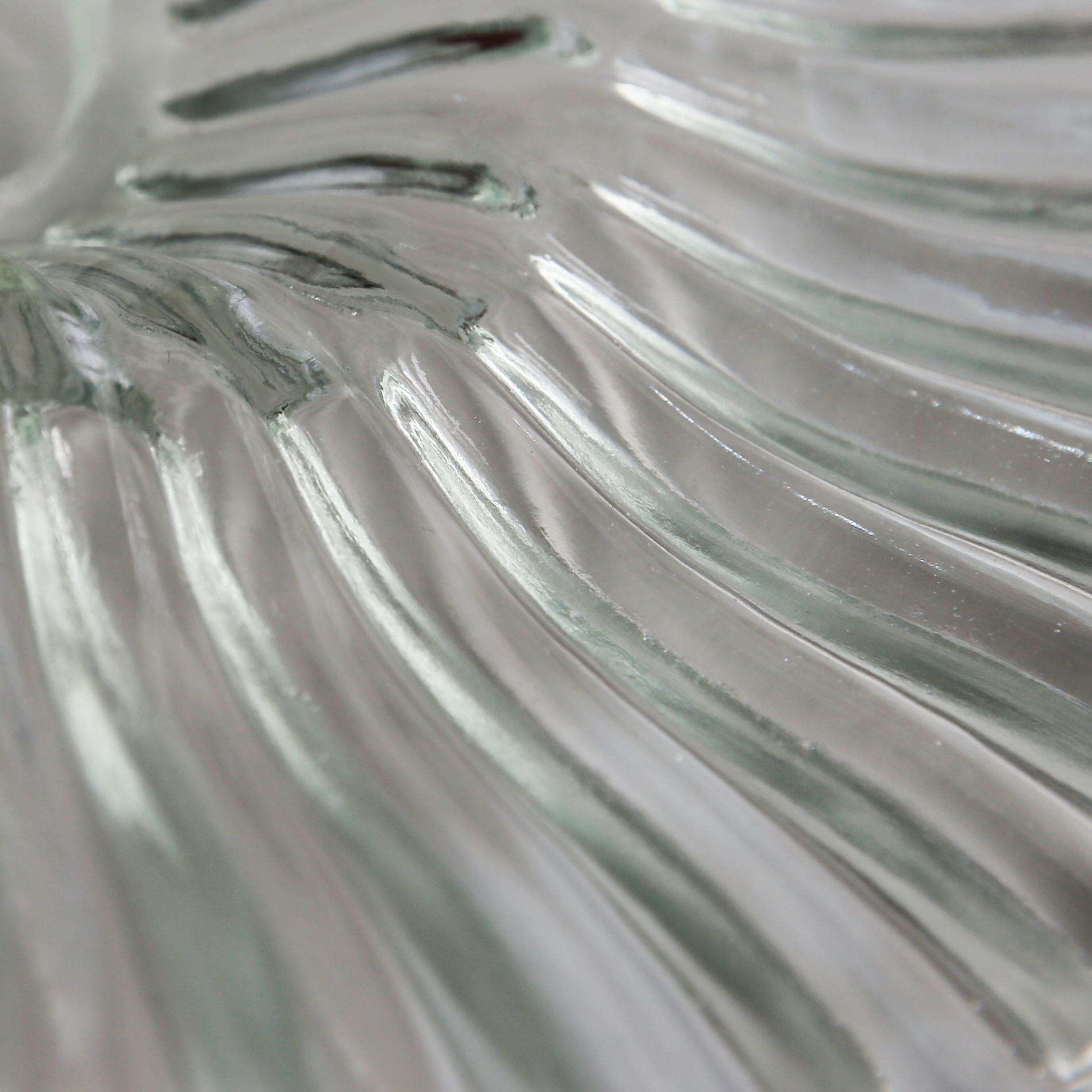 Brooklyn Glass Fluted Slope Pendant Light - 10 Inch - Clear