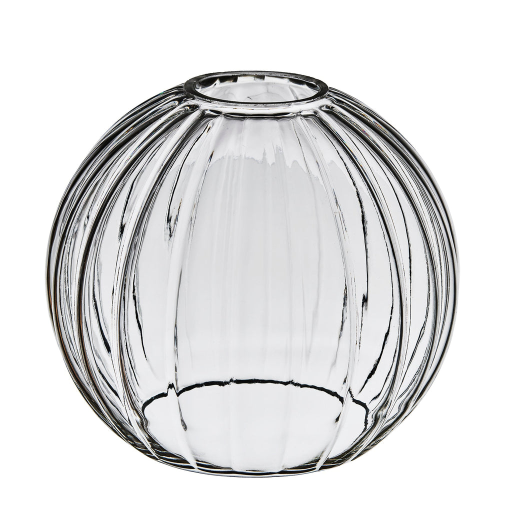 Noho Glass Ribbed Globe Pendant Light - 6 Inch