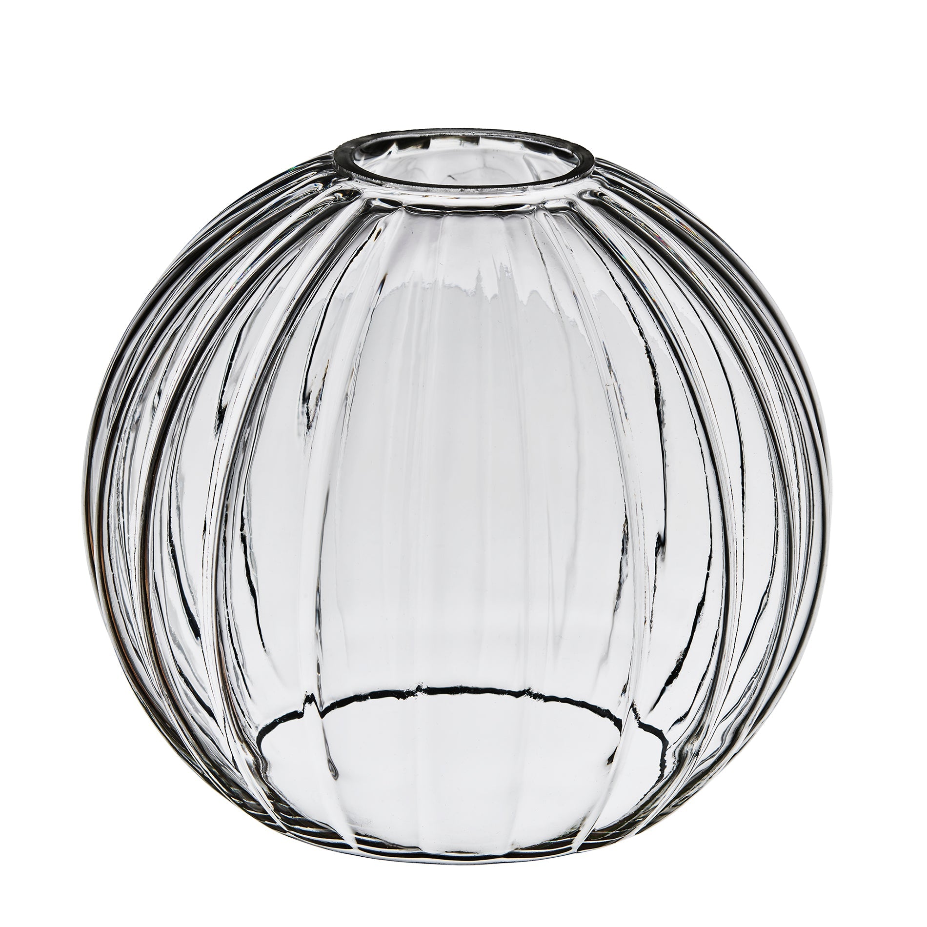 Noho Glass Ribbed Globe Pendant Light - 6 Inch