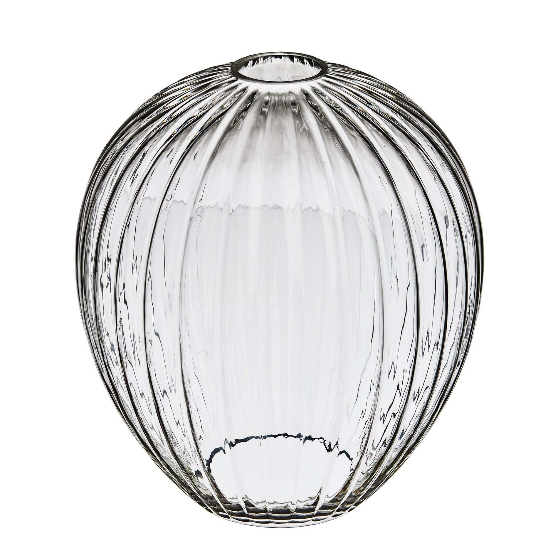 Noho Glass Ribbed Tulip Pendant Light - 9 Inch