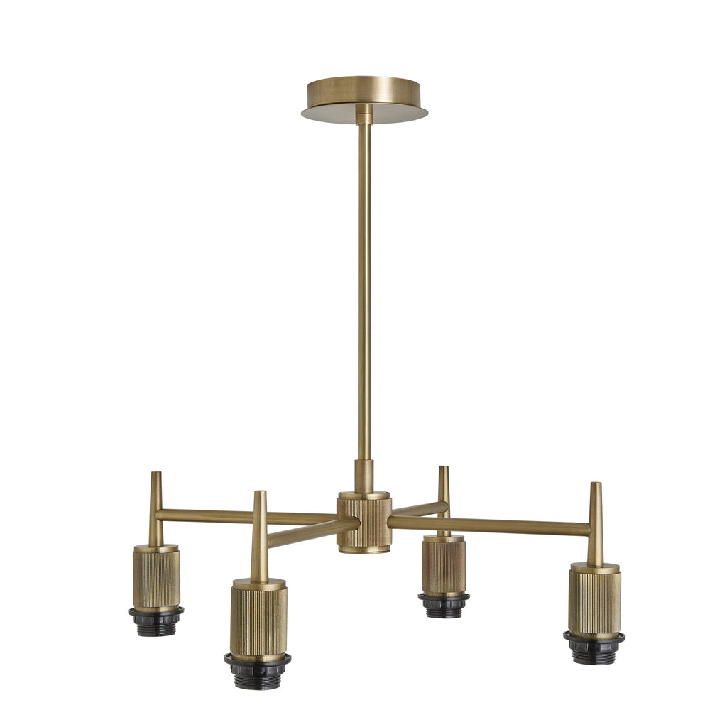 Henley 4 Arm Pendant Light -  Glass Schoolhouse 5.5 Inch