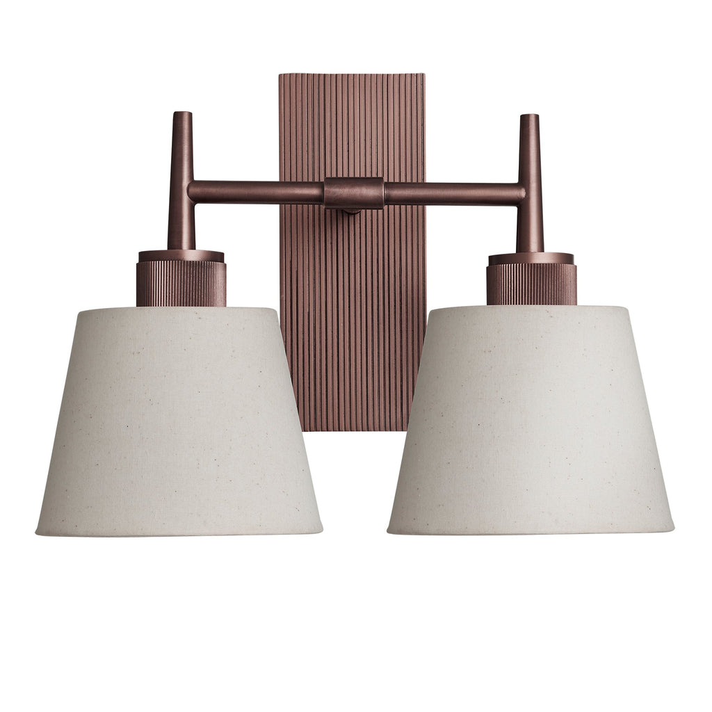Henley Empire Double Wall Light - Light Natural Cotton