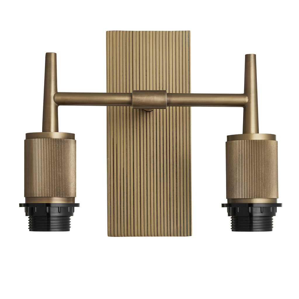 Henley Empire Double Wall Light - Light Natural Cotton