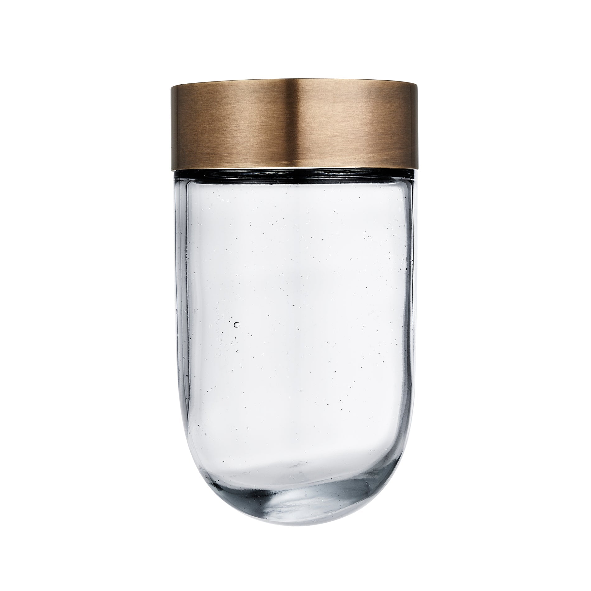 Brooklyn Outdoor & Bathroom Brass Step Flush Mount - Tube Glass - 16 Inch