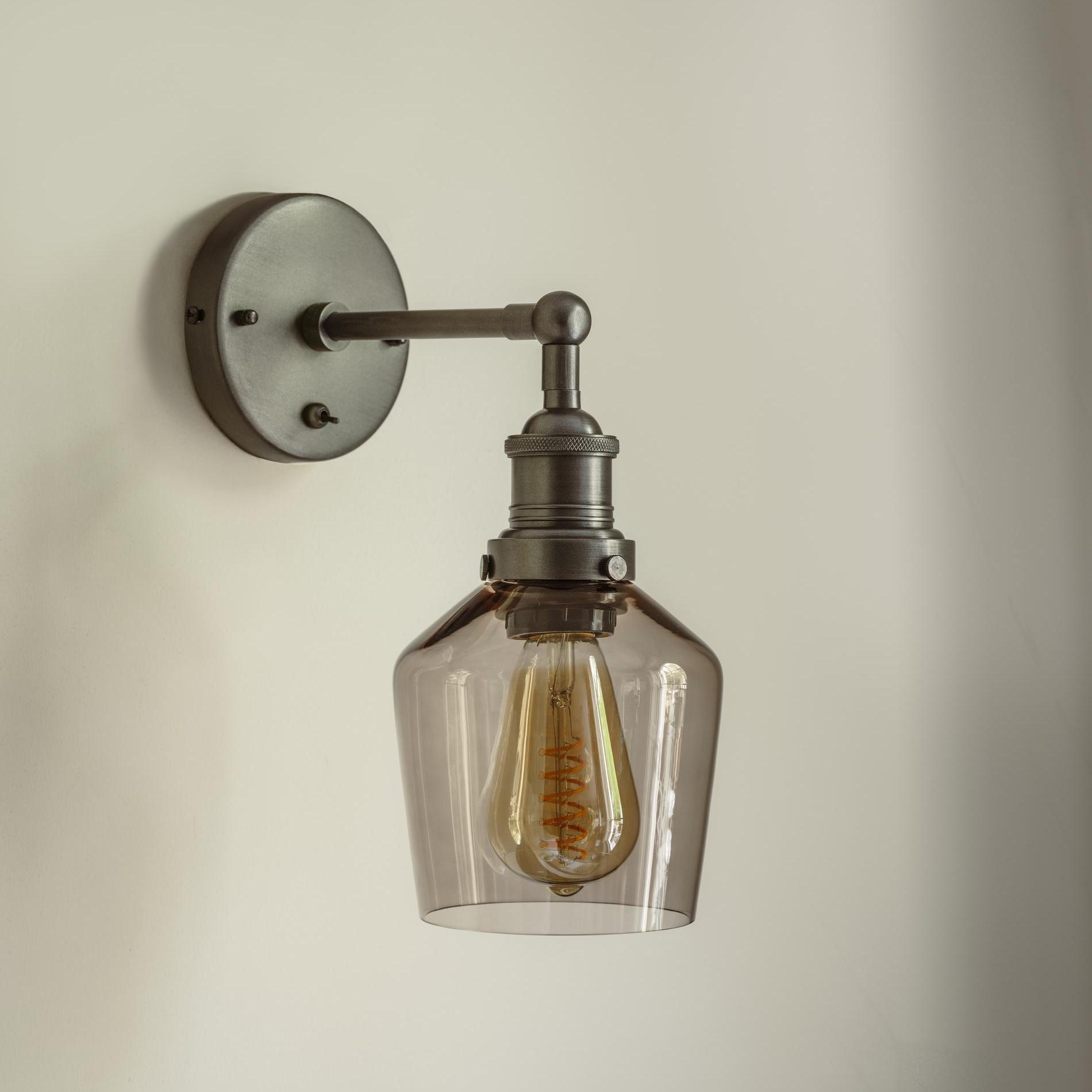 Brooklyn Glass Schoolhouse Wall Light - 5.5 Inch