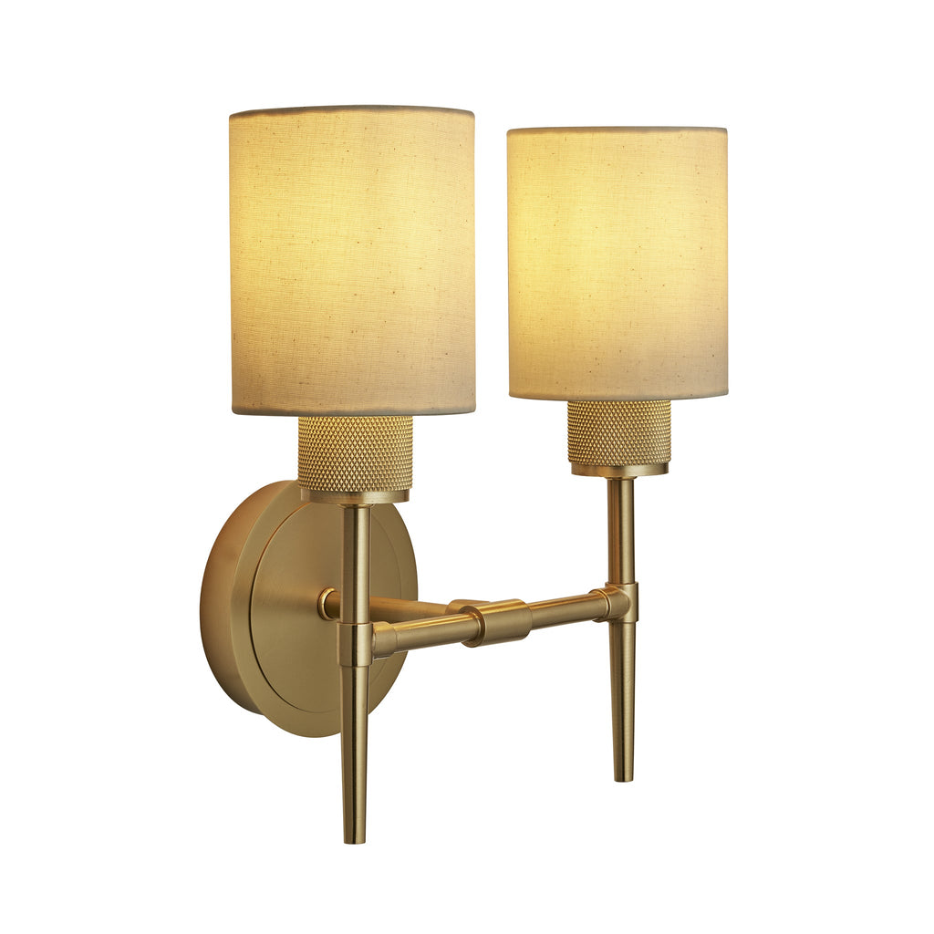 Knurled Cylinder Torch Double Wall Light - Light Natural Cotton
