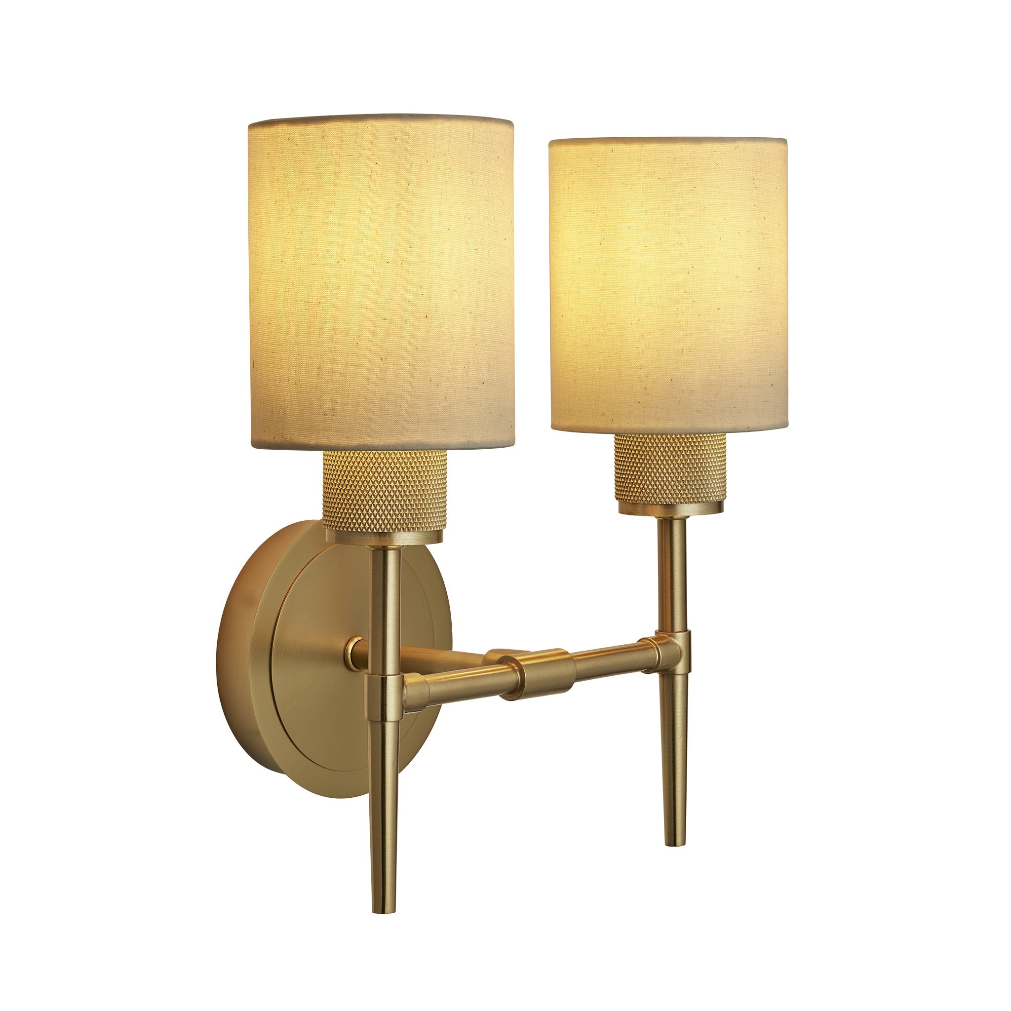 Knurled Cylinder Torch Double Wall Light - Light Natural Cotton