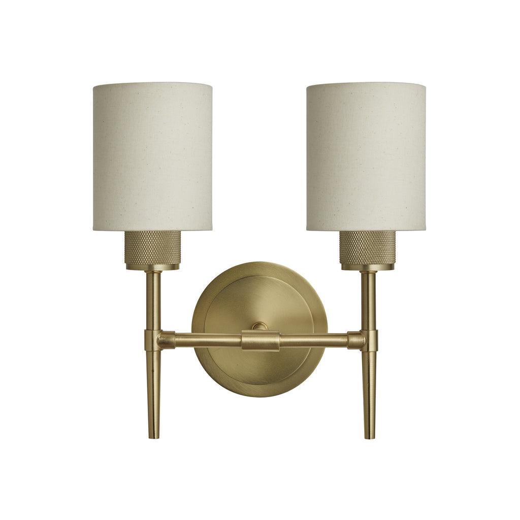 Knurled Cylinder Torch Double Wall Light - Light Natural Cotton