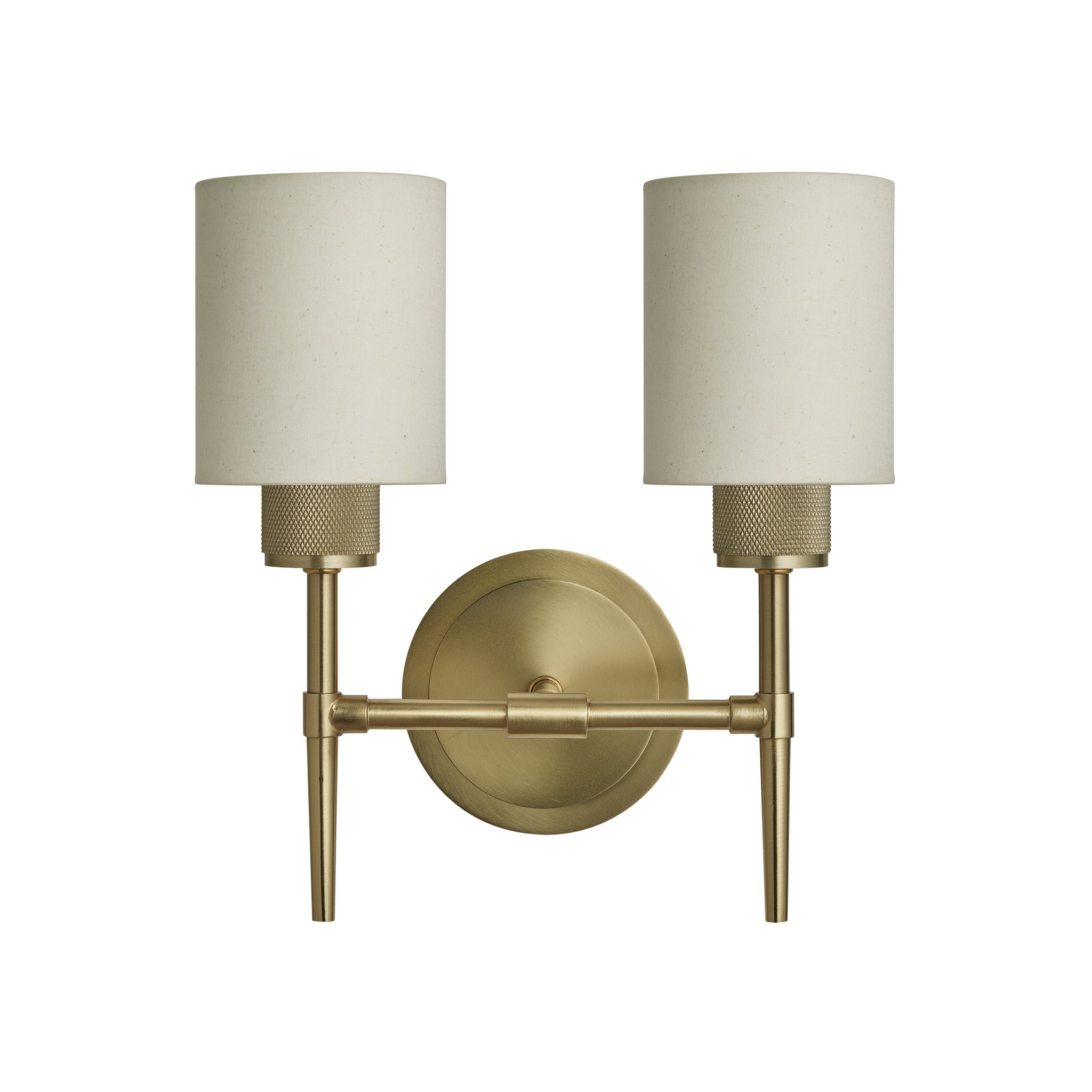 Knurled Cylinder Torch Double Wall Light - Light Natural Cotton