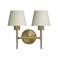 Knurled Empire Torch Double Wall Light - Light Natural Cotton